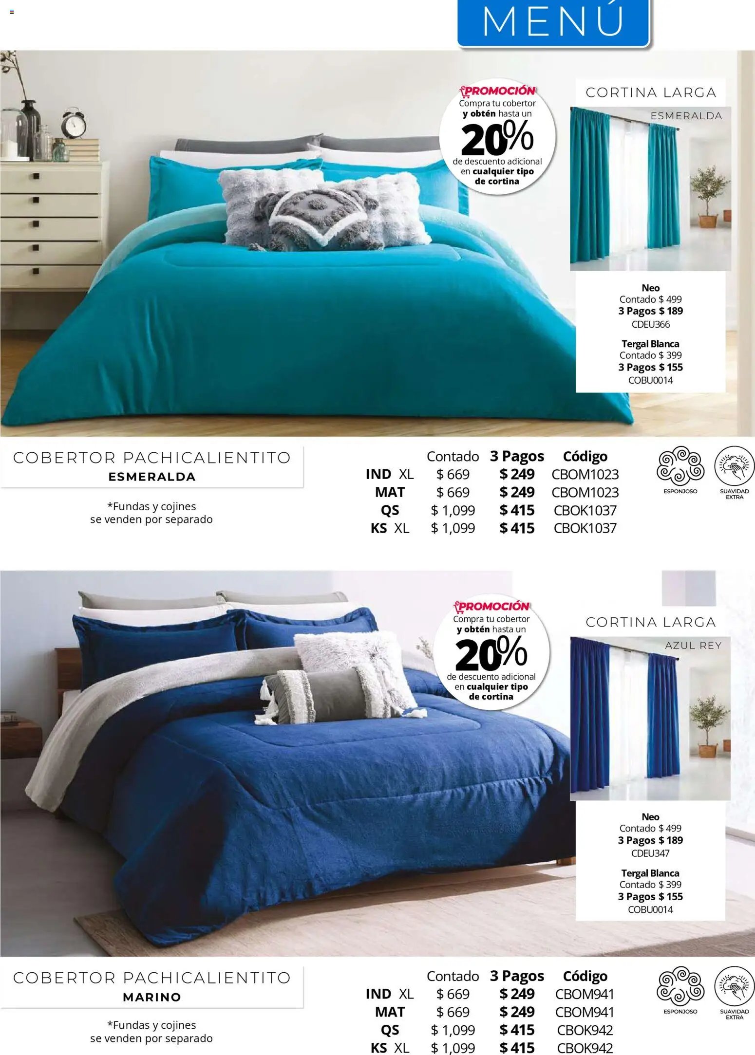 Colchas Concord catálogo
