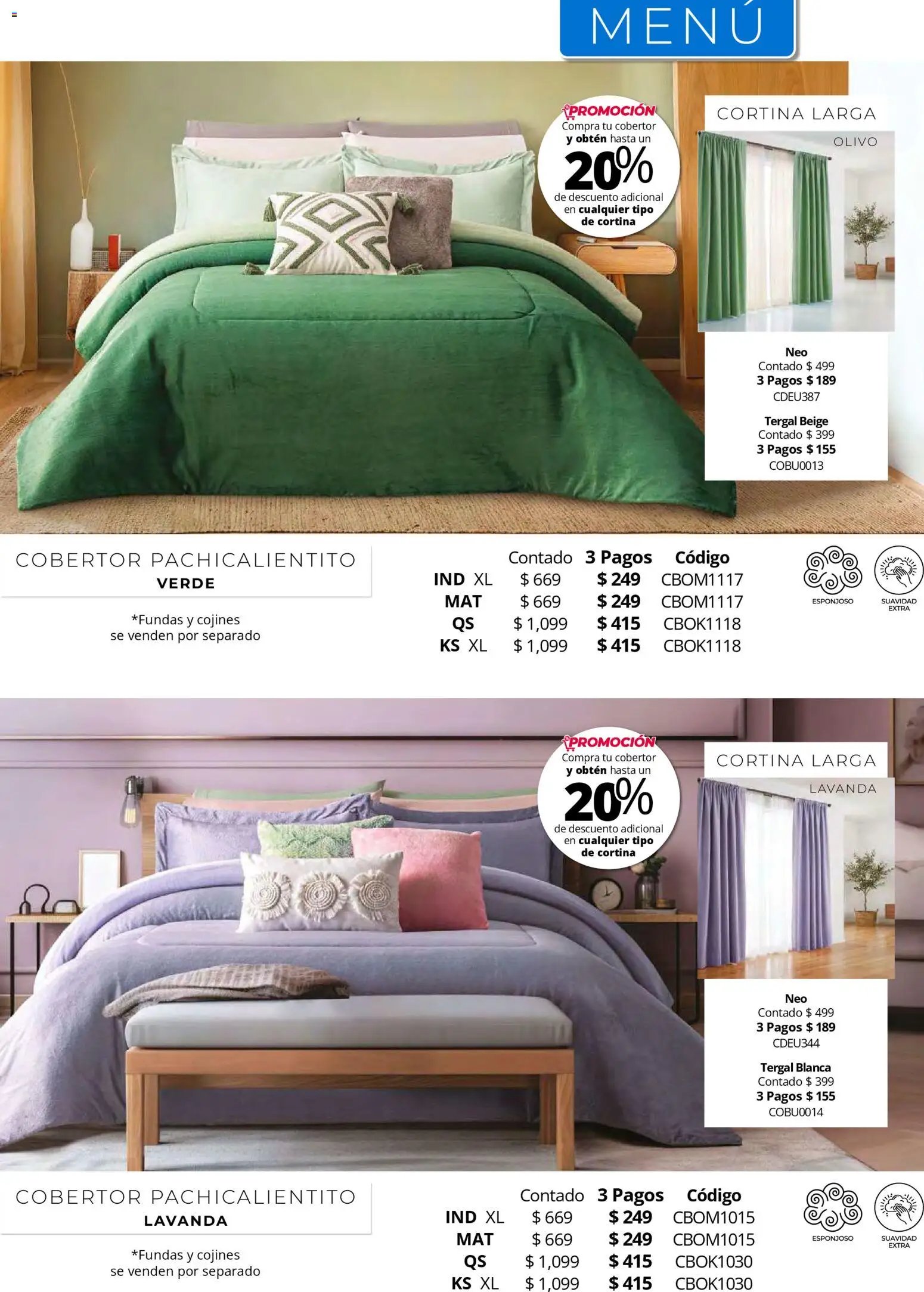 Colchas Concord catálogo