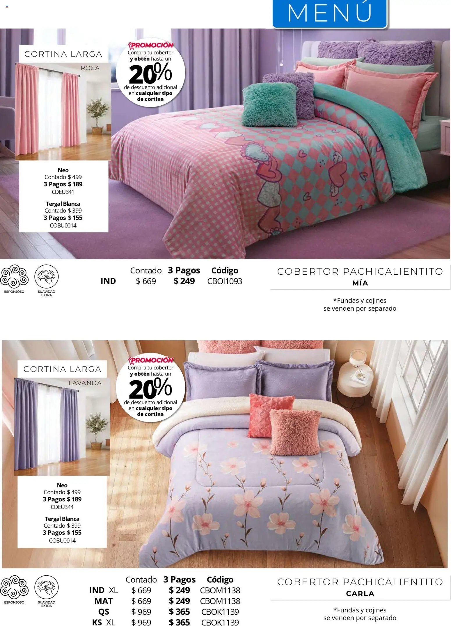 Colchas Concord catálogo