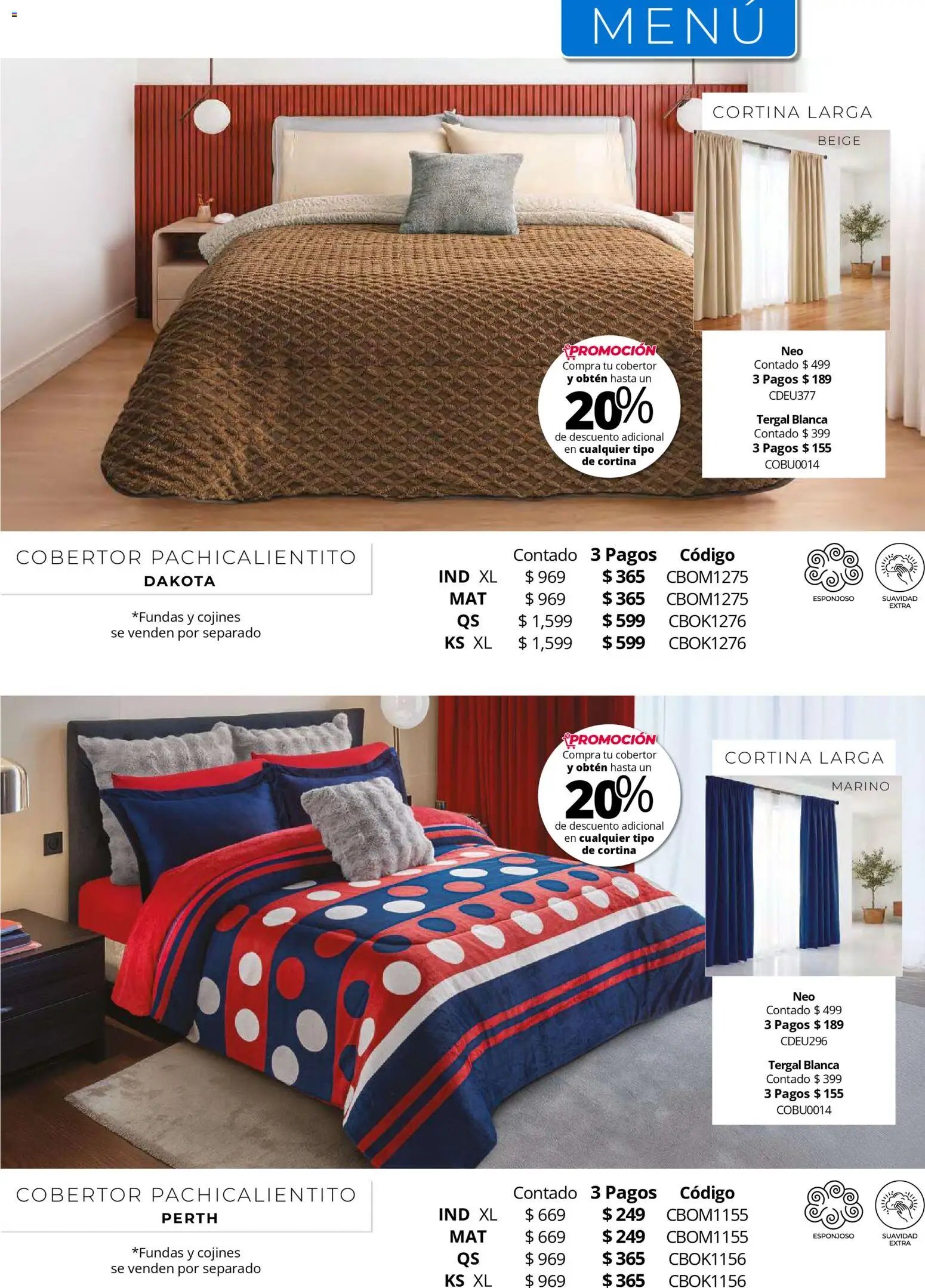Colchas Concord catálogo
