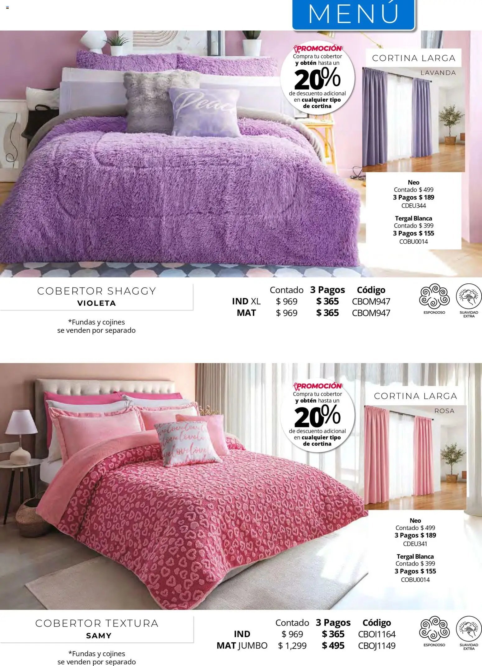 Colchas Concord catálogo