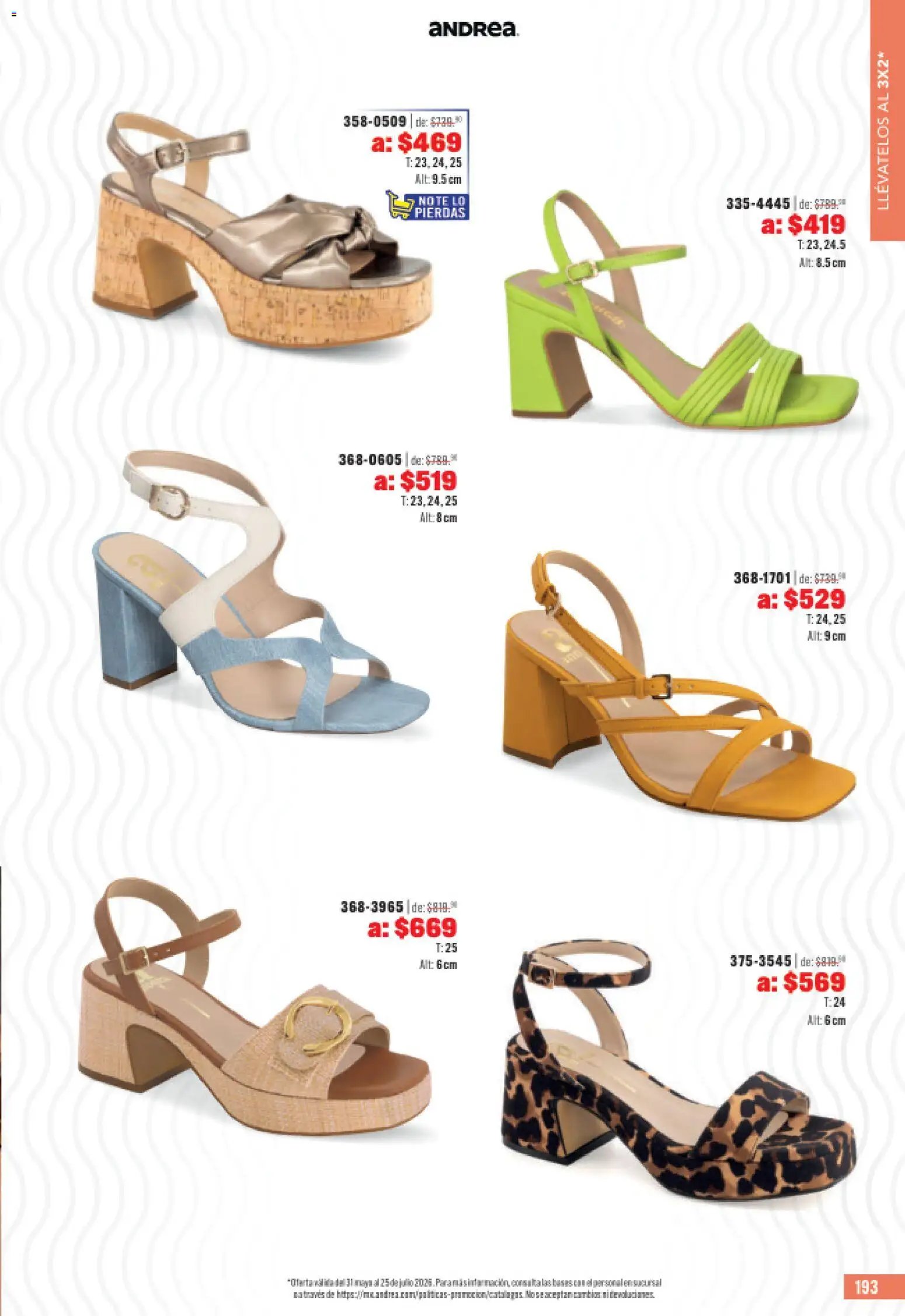 Andrea catálogo Outlet