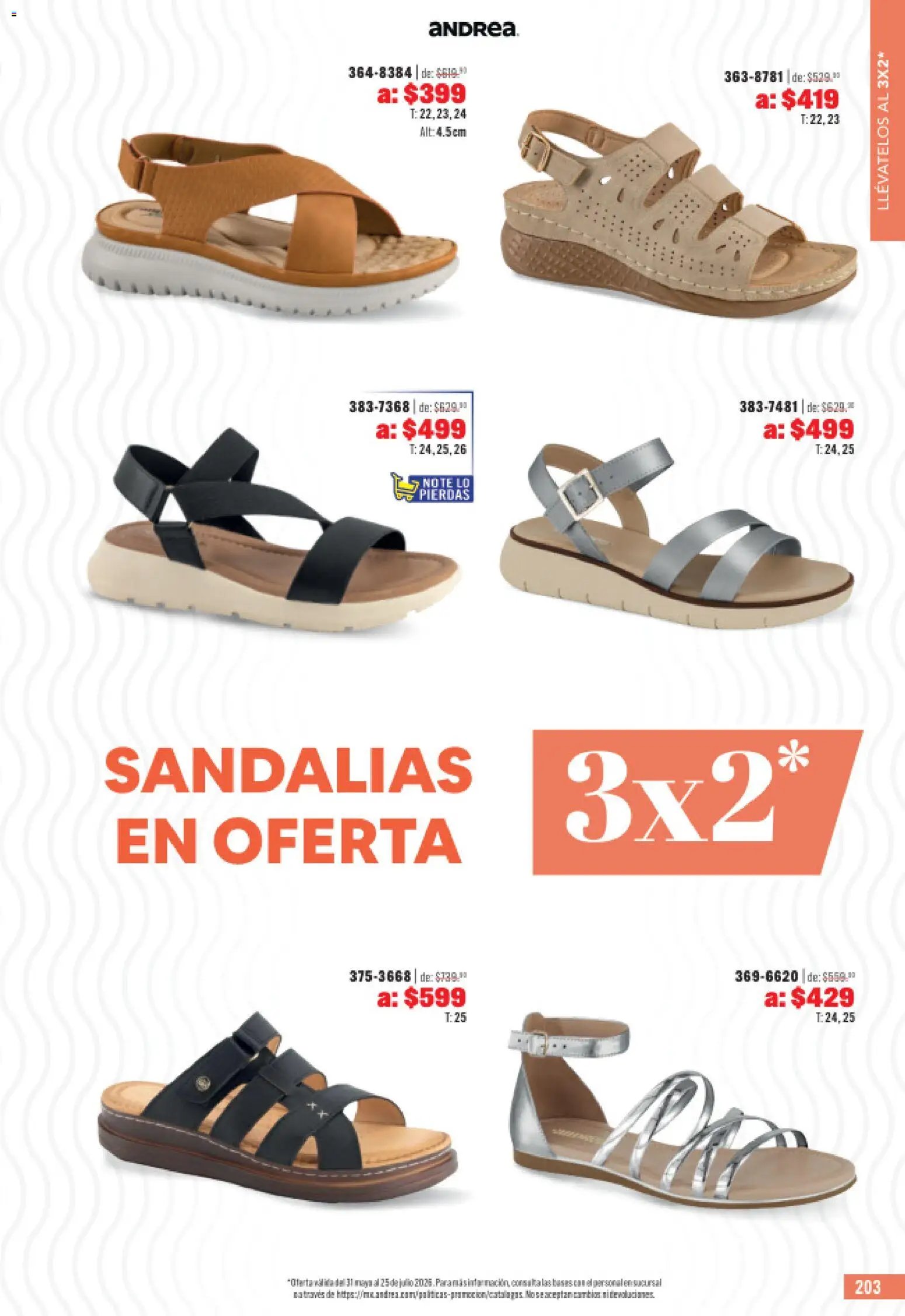 Andrea catálogo Outlet