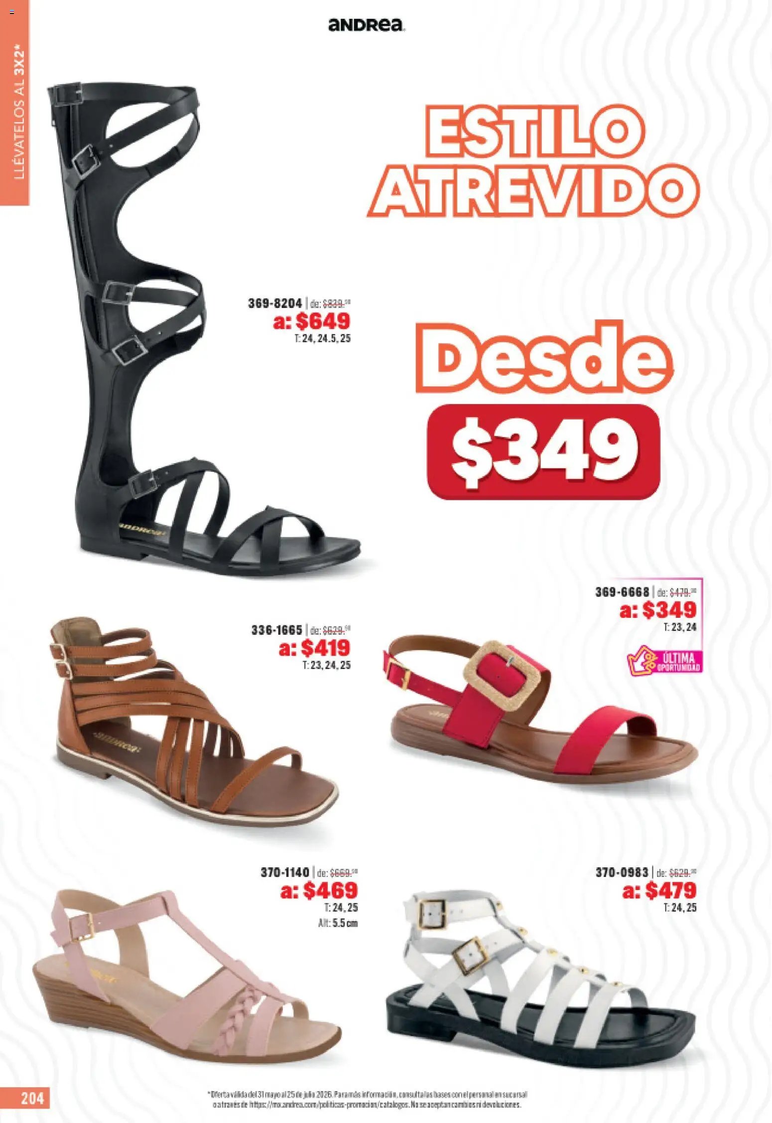 Andrea catálogo Outlet