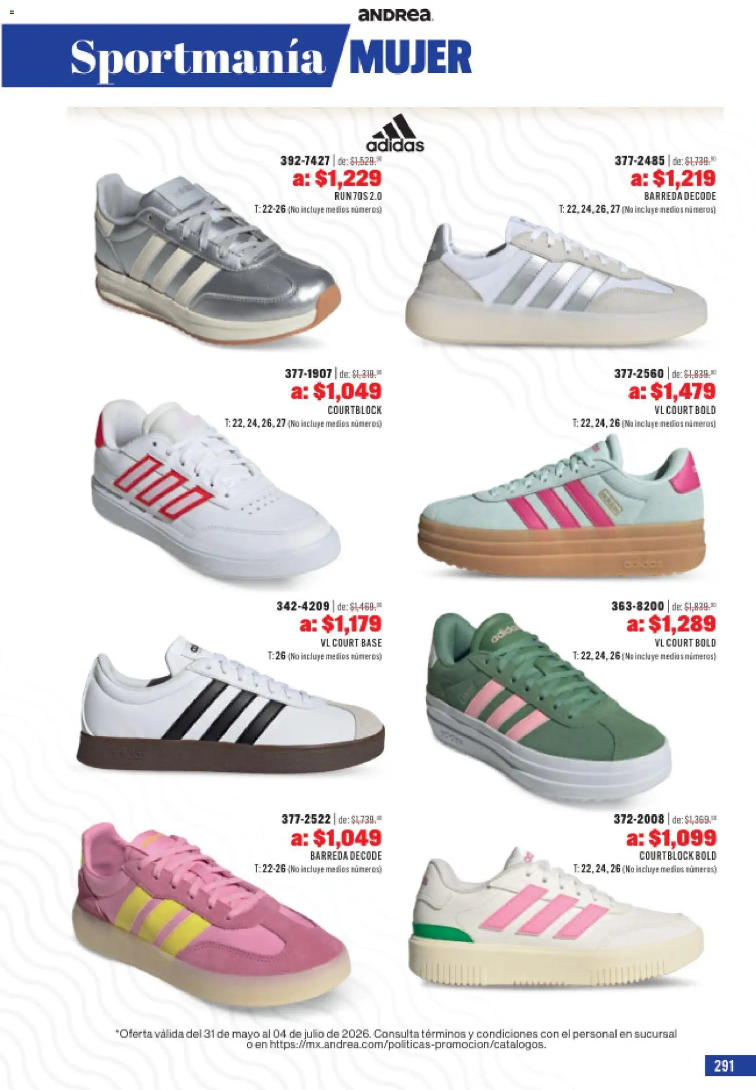 Andrea catálogo Outlet