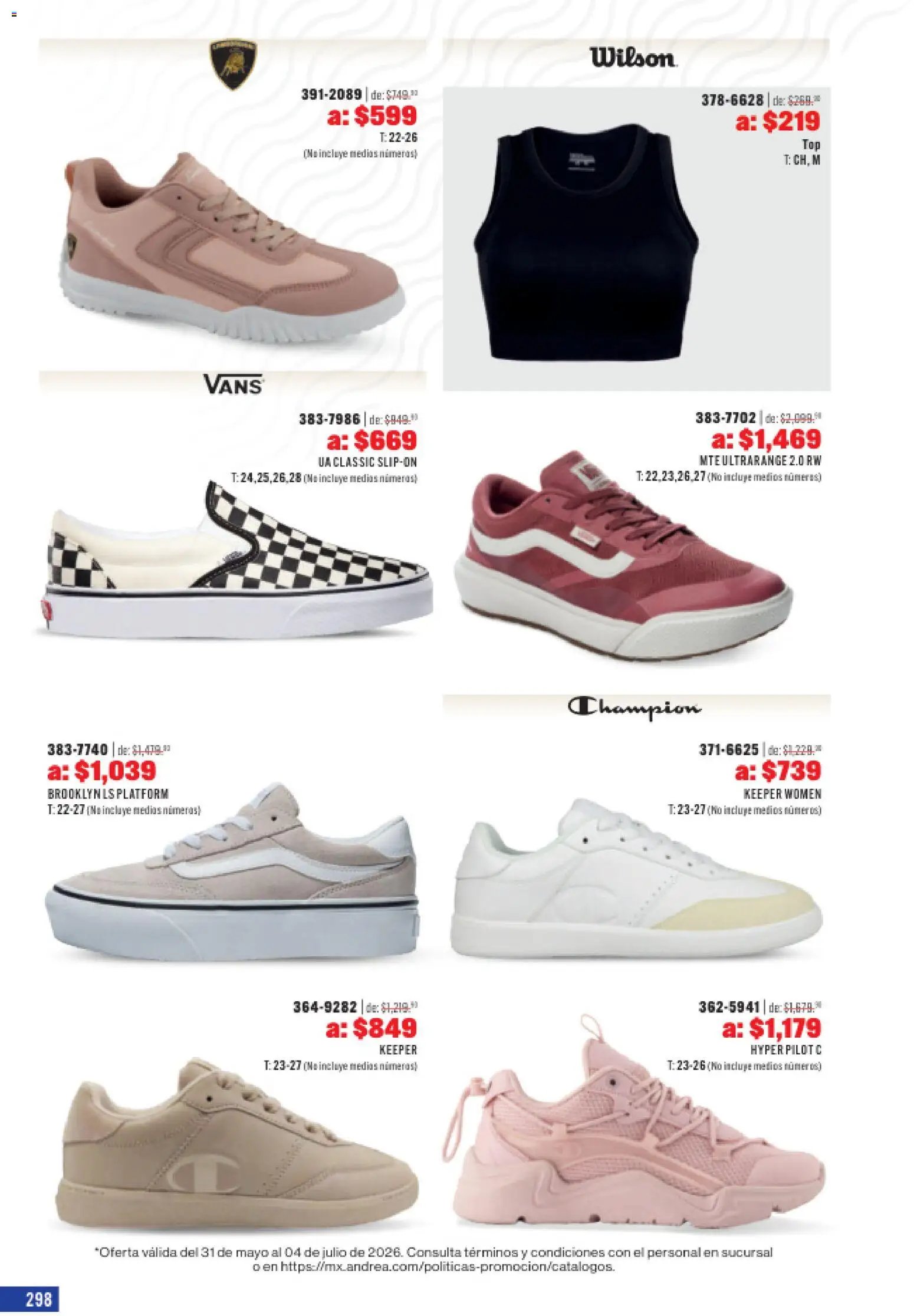 Andrea catálogo Outlet