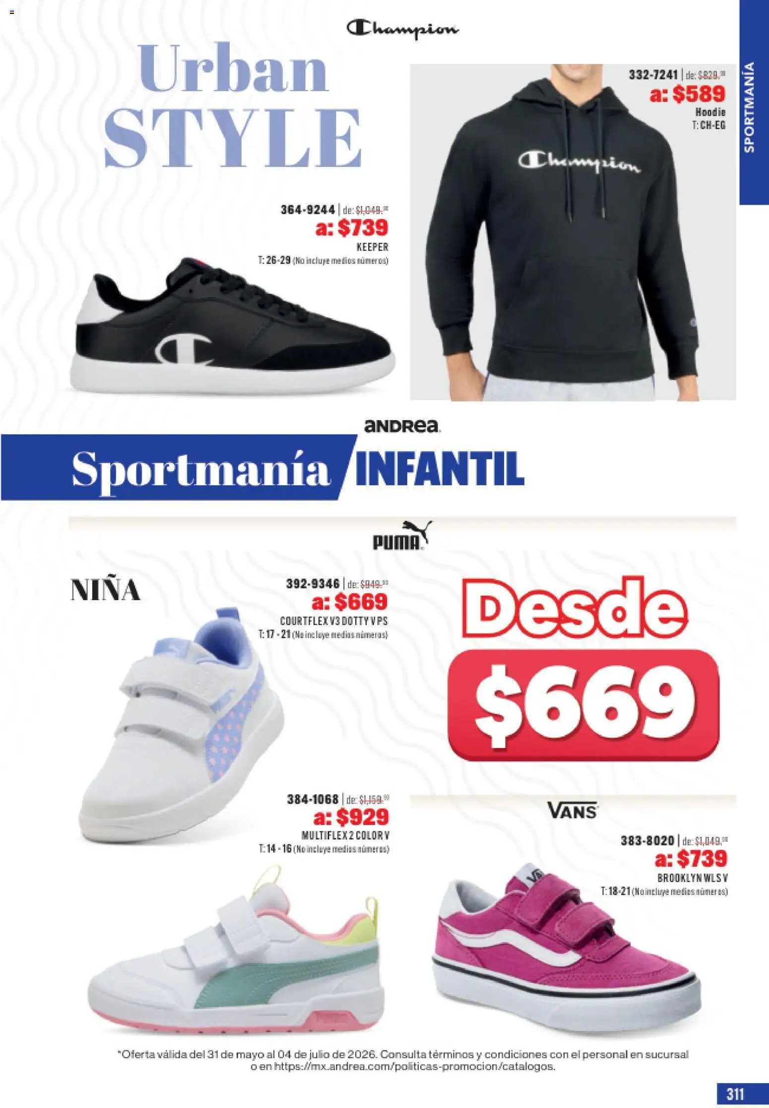 Andrea catálogo Outlet
