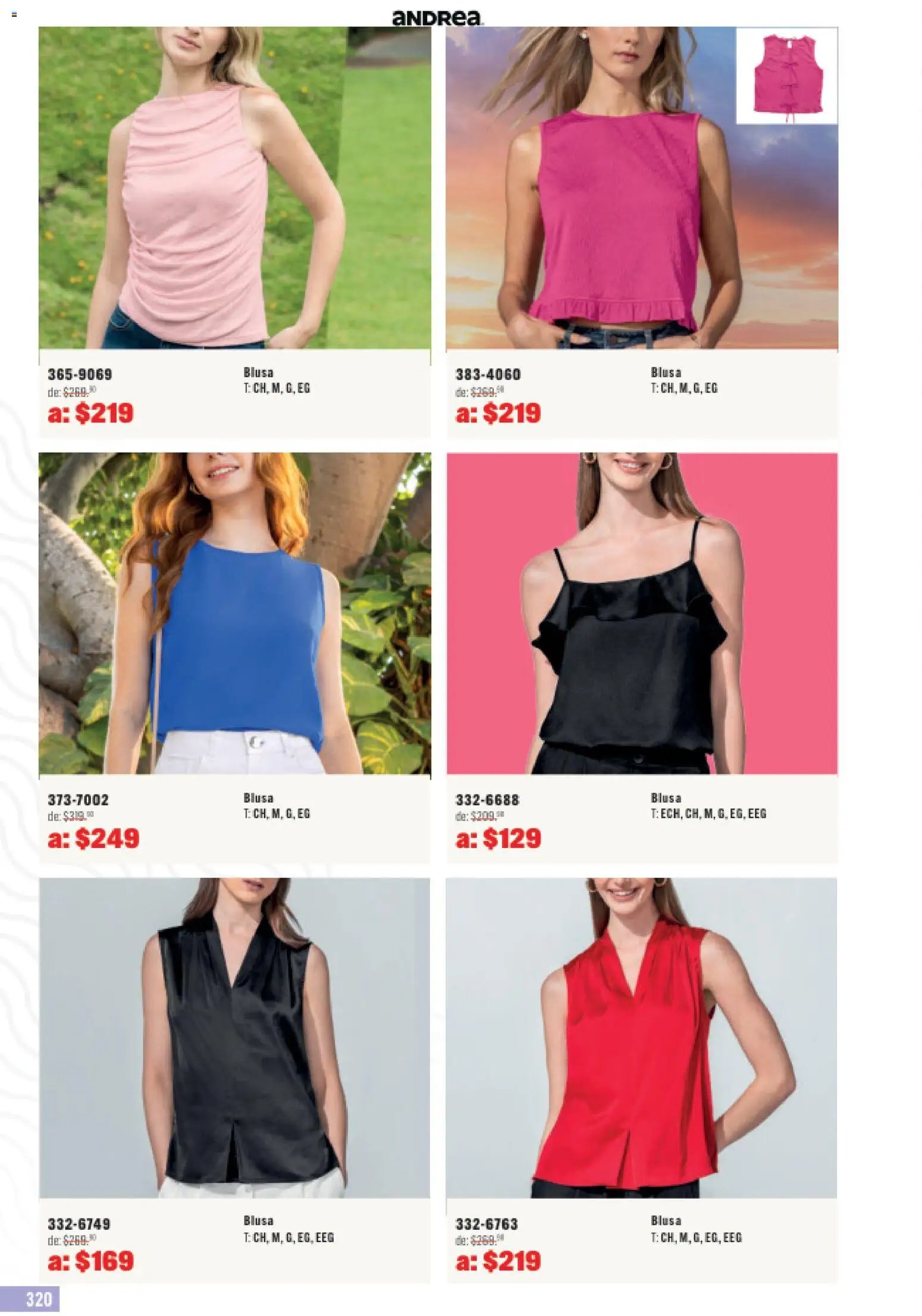 Andrea catálogo Outlet