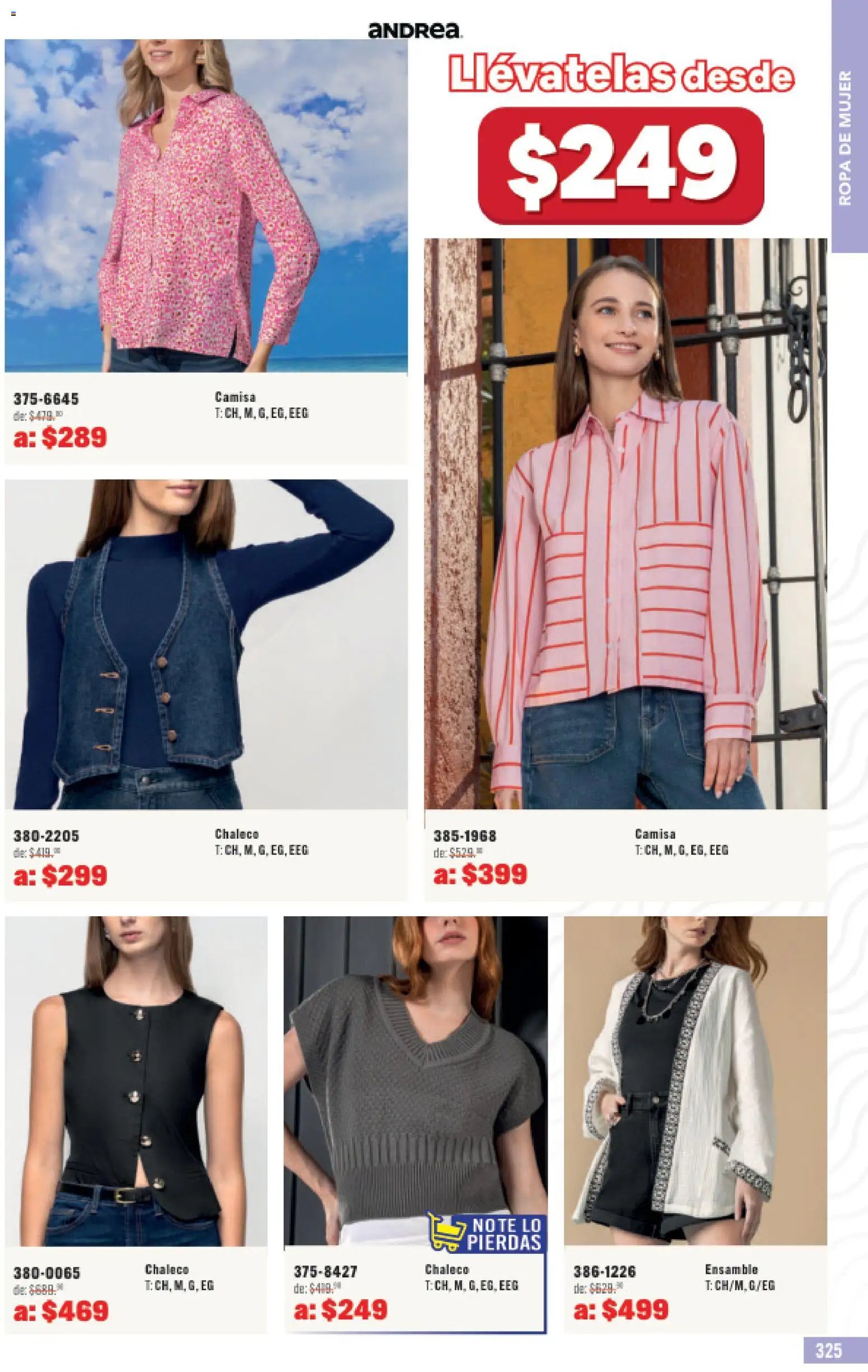 Andrea catálogo Outlet