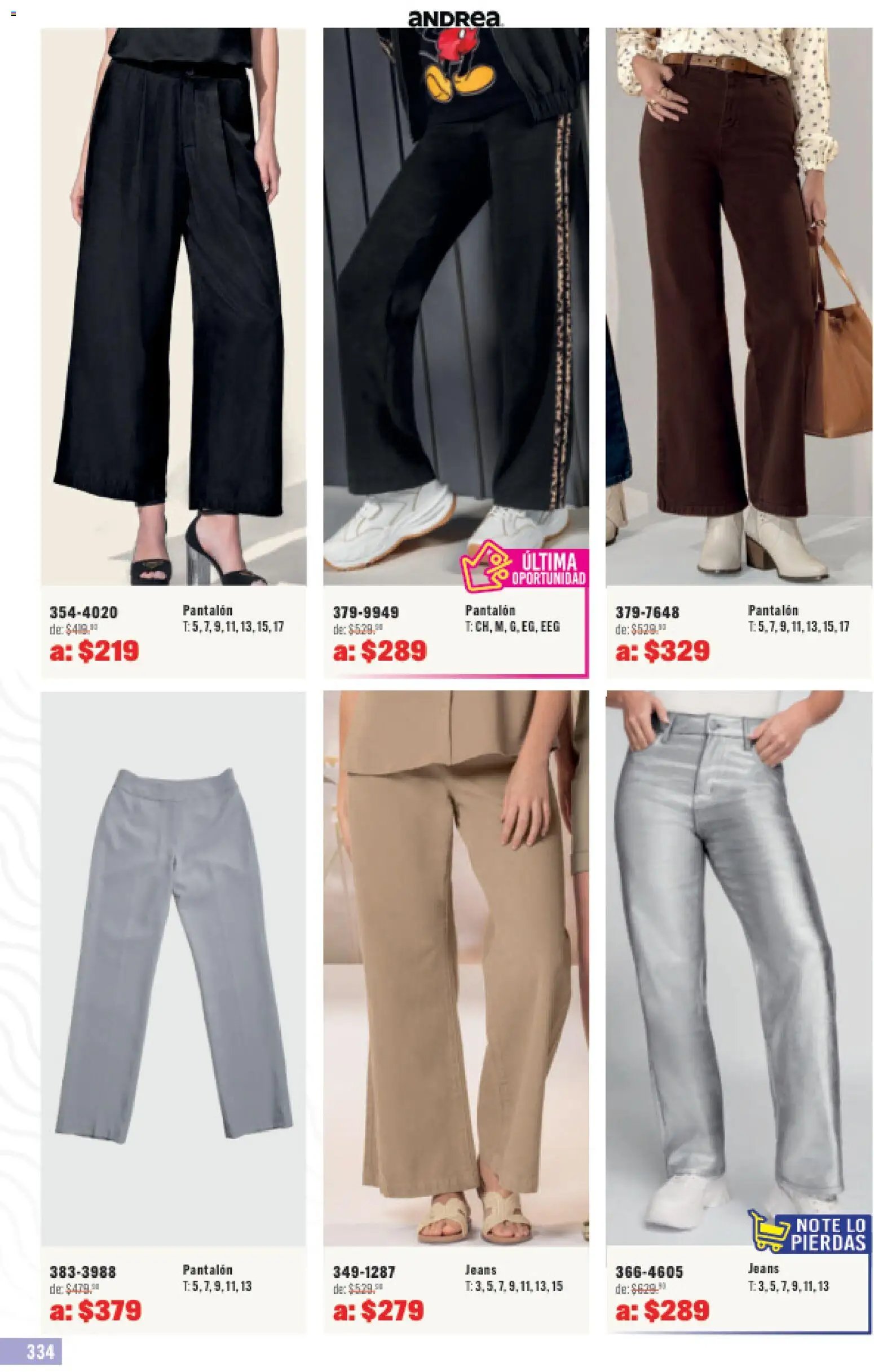 Andrea catálogo Outlet