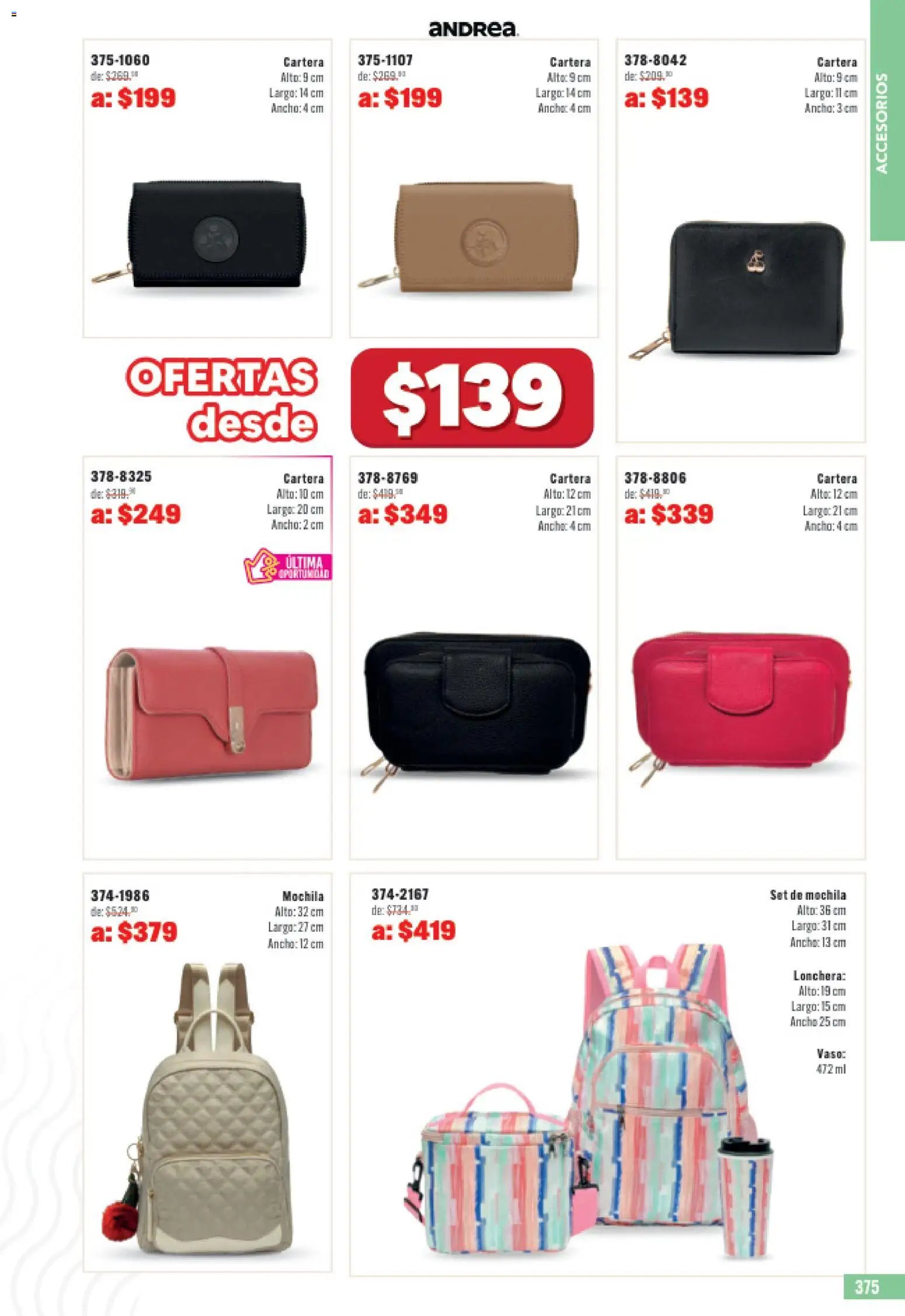 Andrea catálogo Outlet