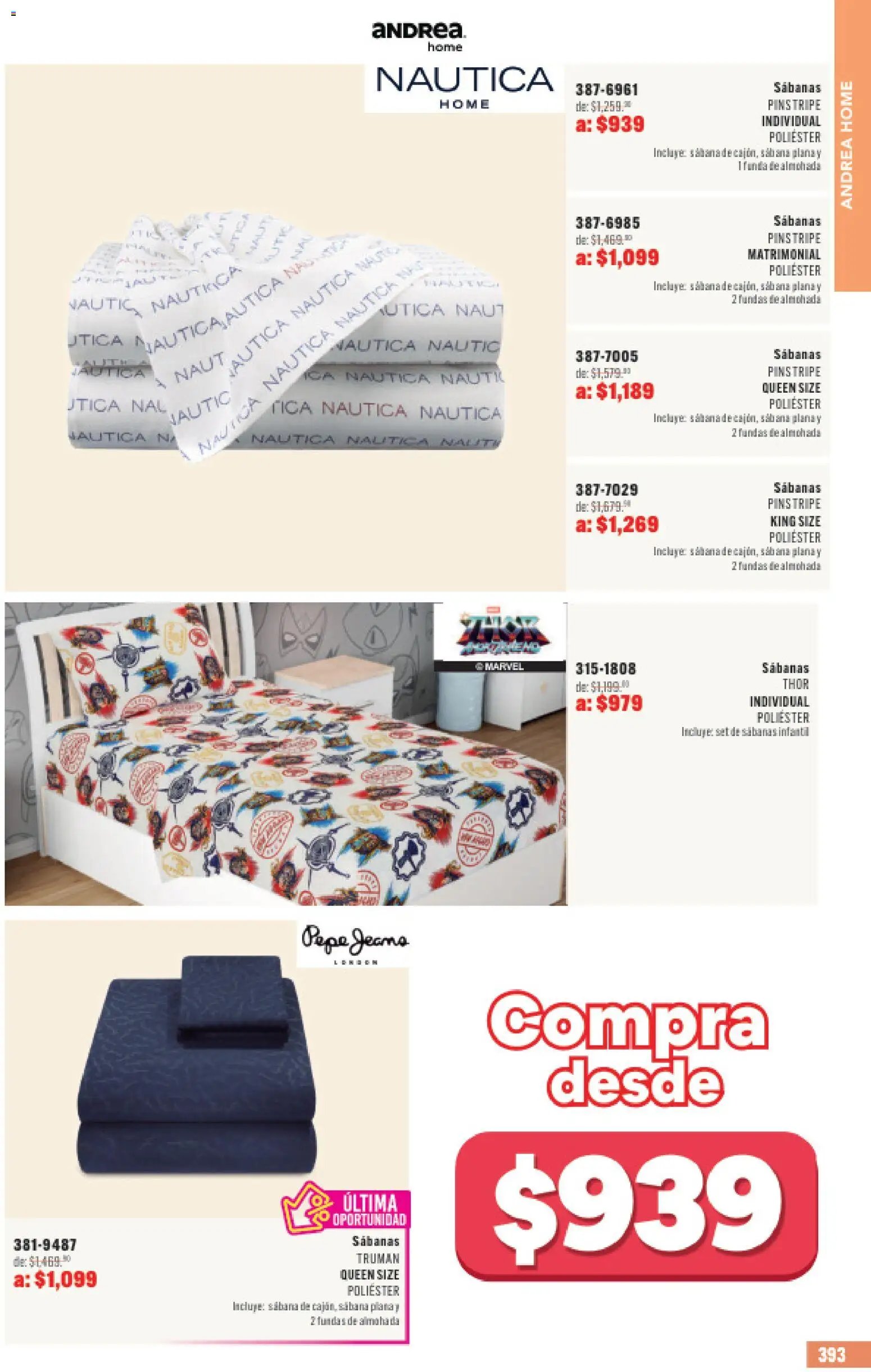 Andrea catálogo Outlet
