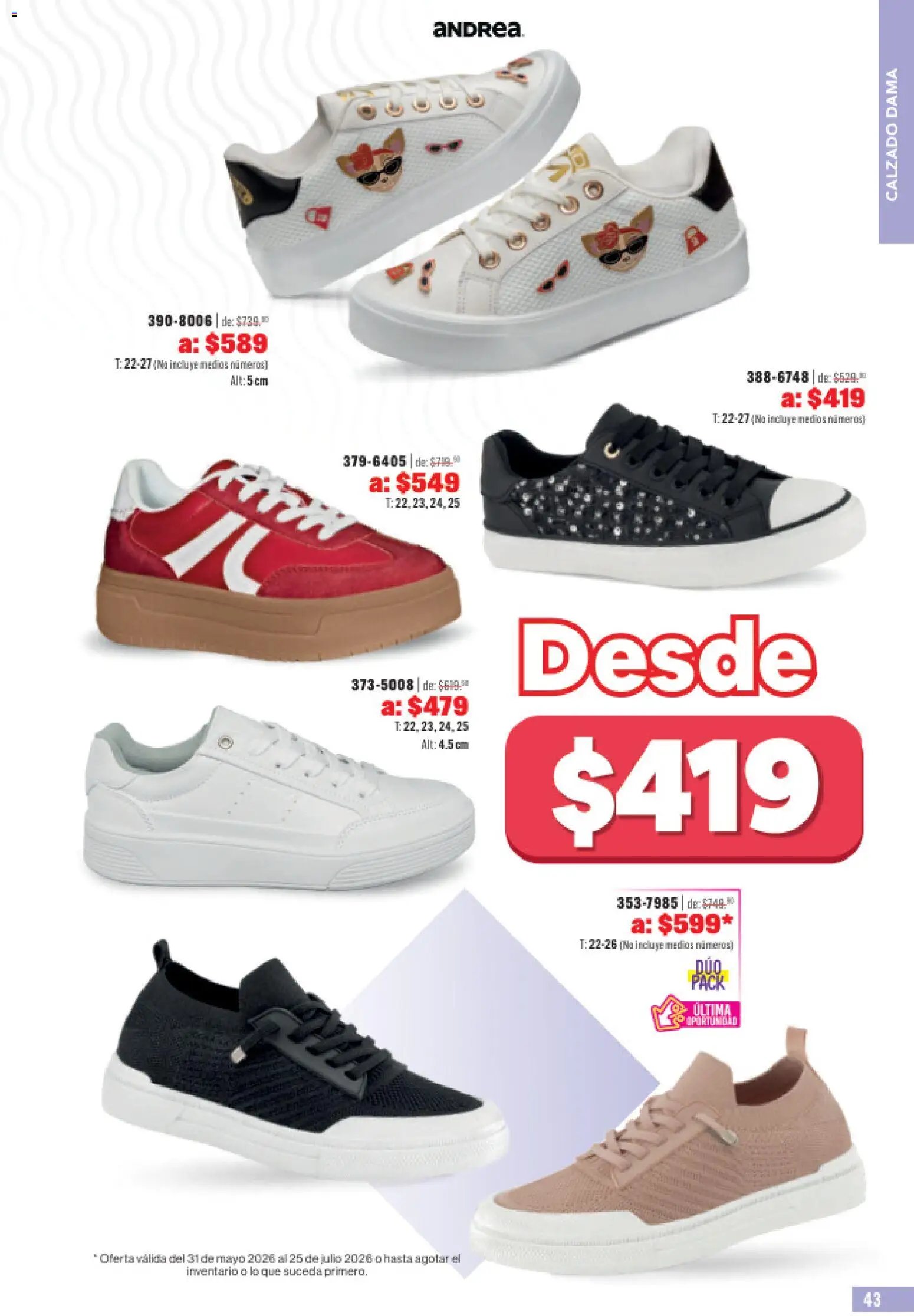 Andrea catálogo Outlet