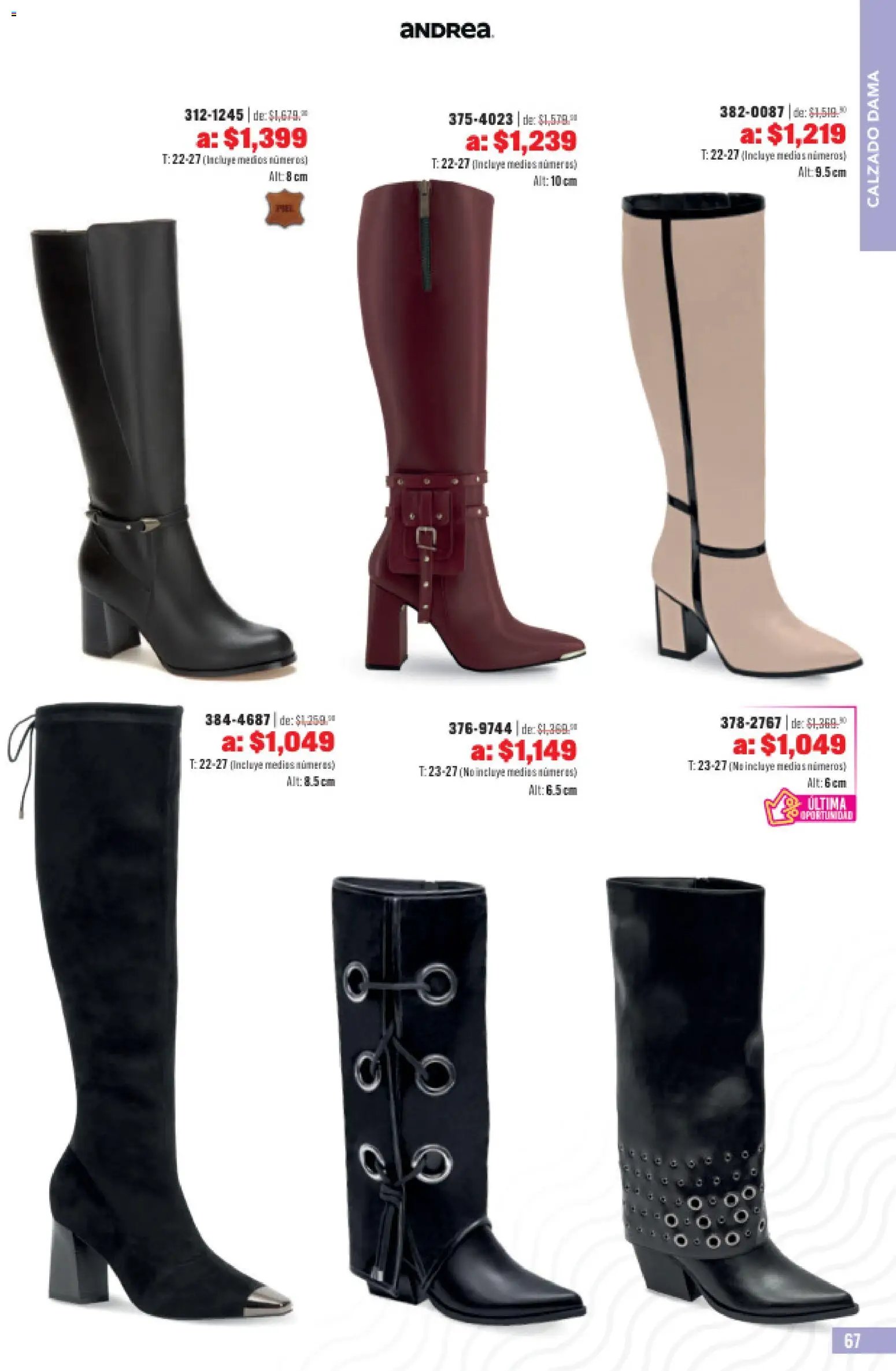 Andrea catálogo Outlet