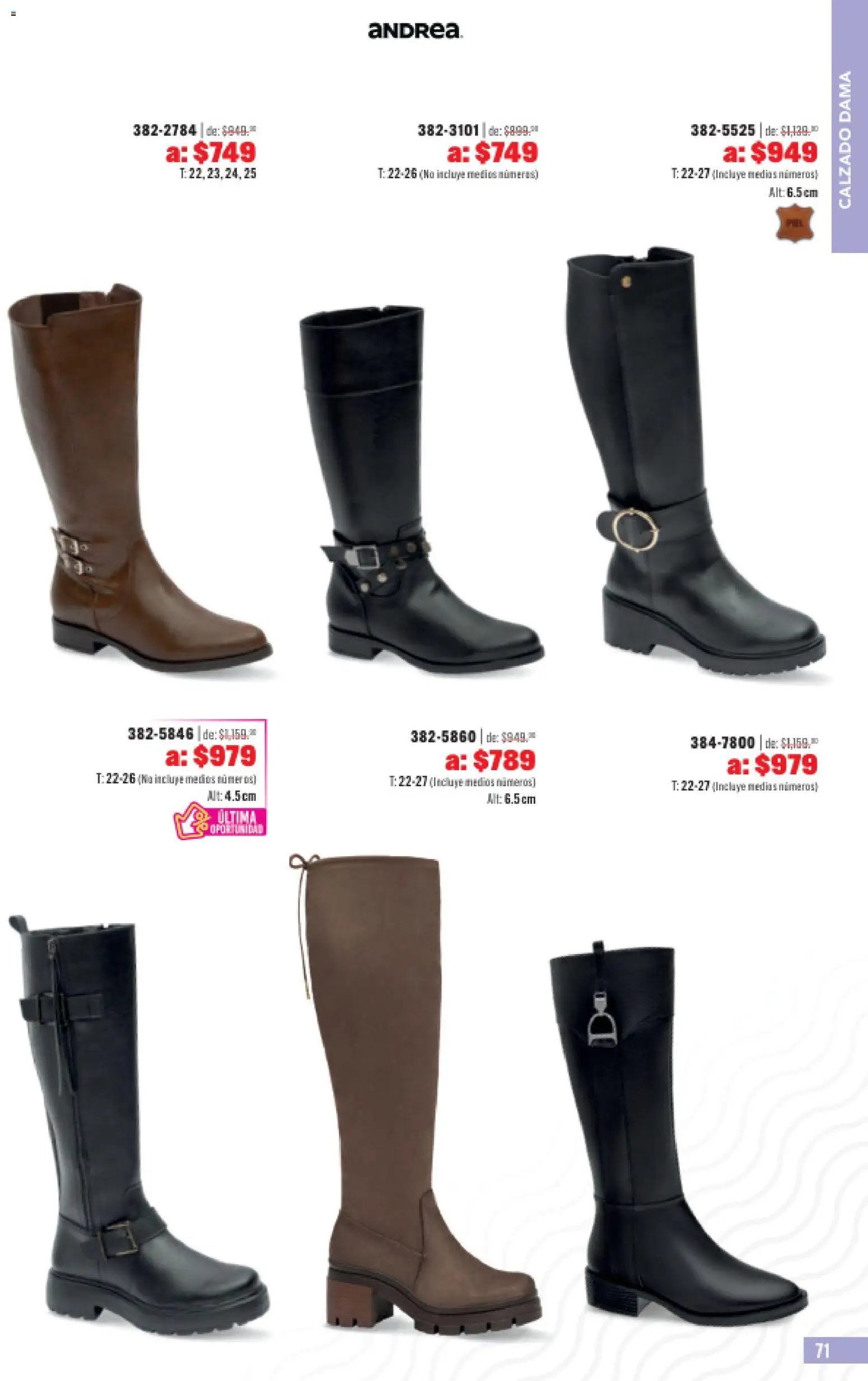 Andrea catálogo Outlet