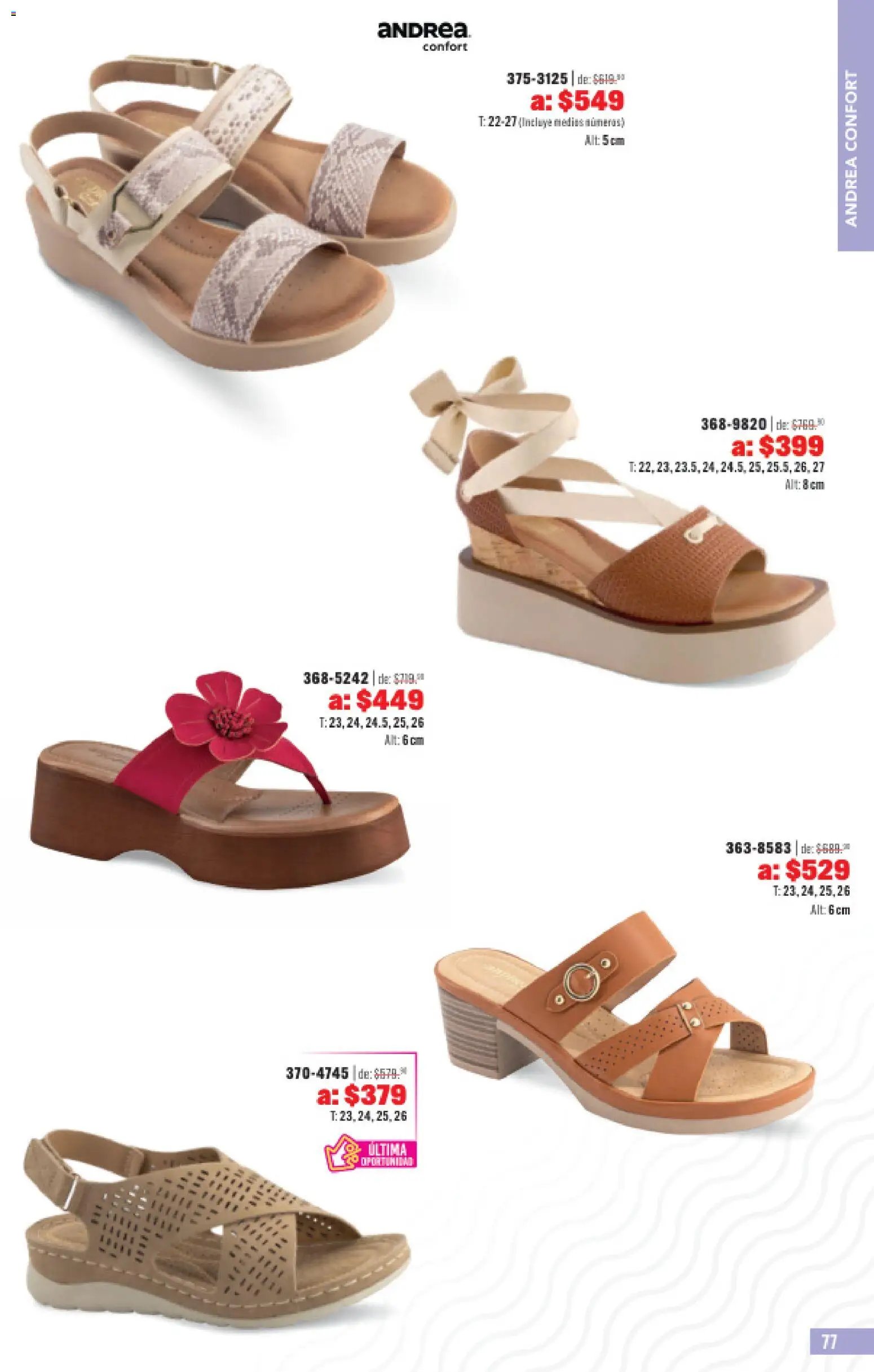 Andrea catálogo Outlet