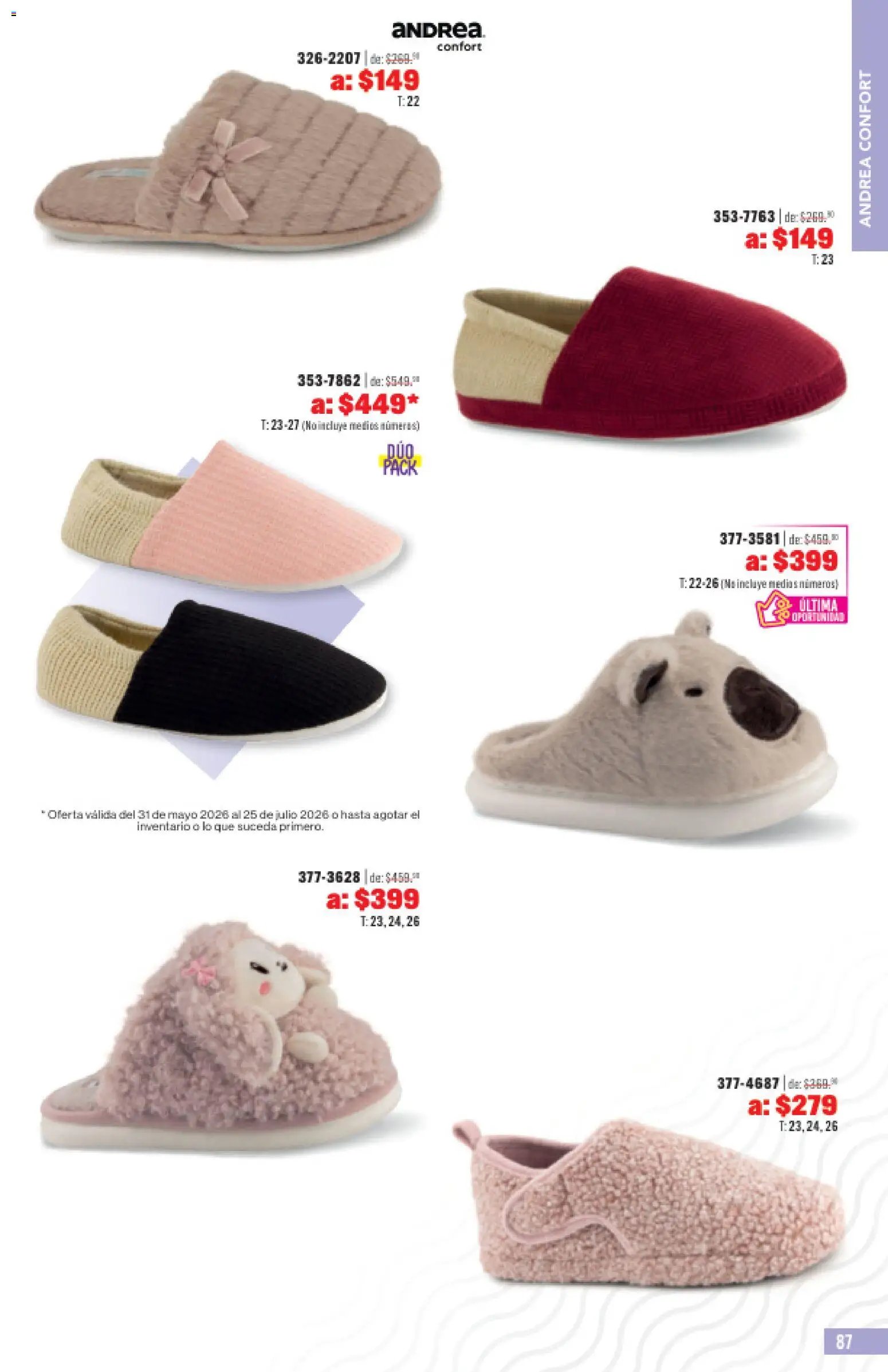 Andrea catálogo Outlet