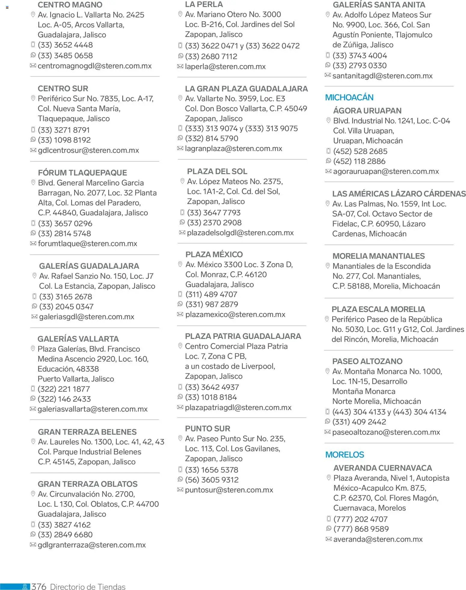 Steren catálogo