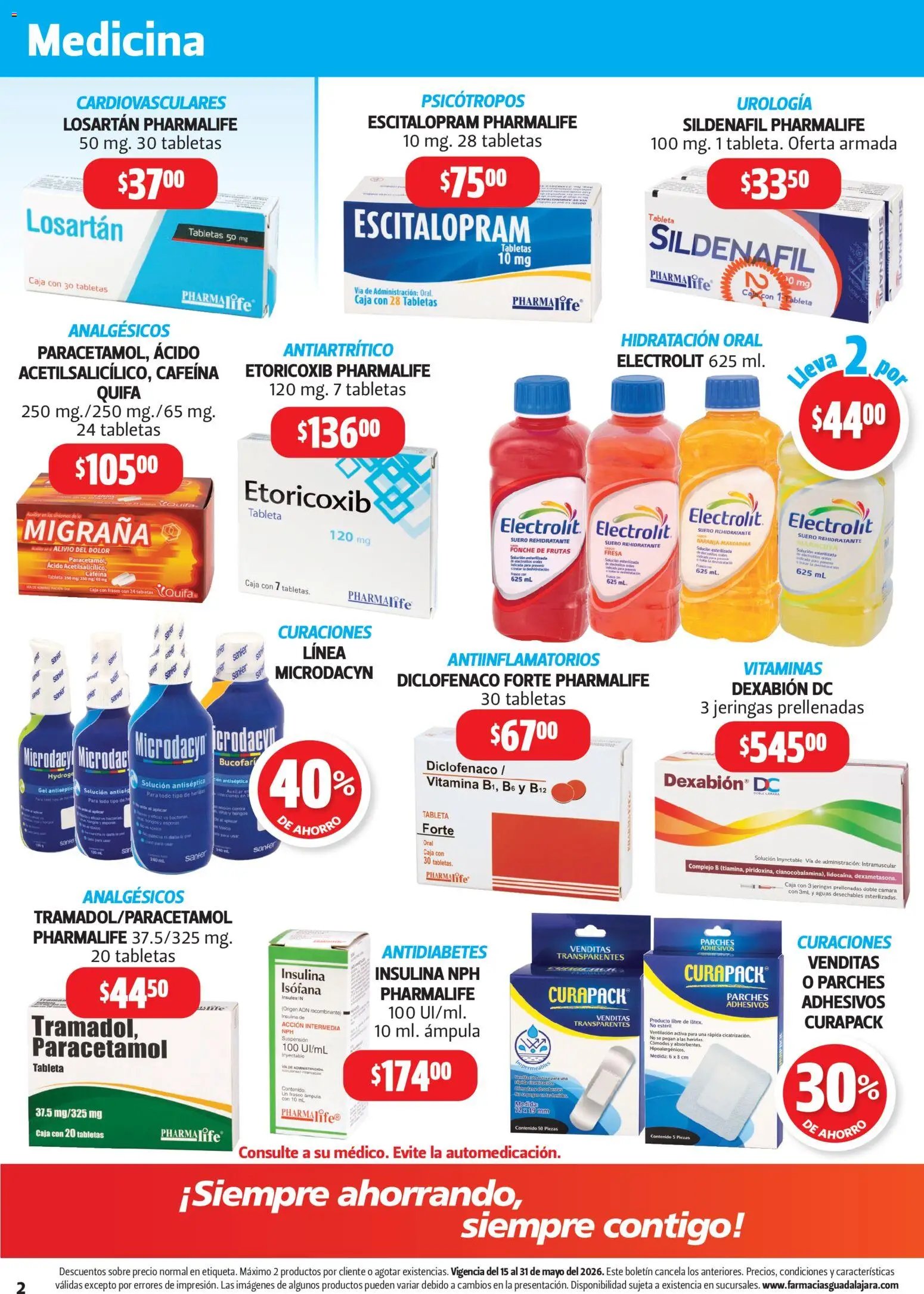 Farmacia Guadalajara catálogo