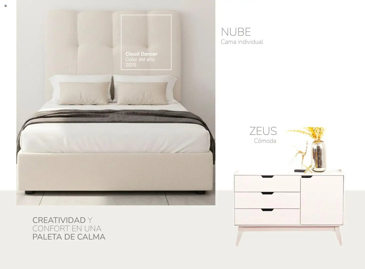 Muebles Dico catálogo Cloud Dancer Color del año 2026