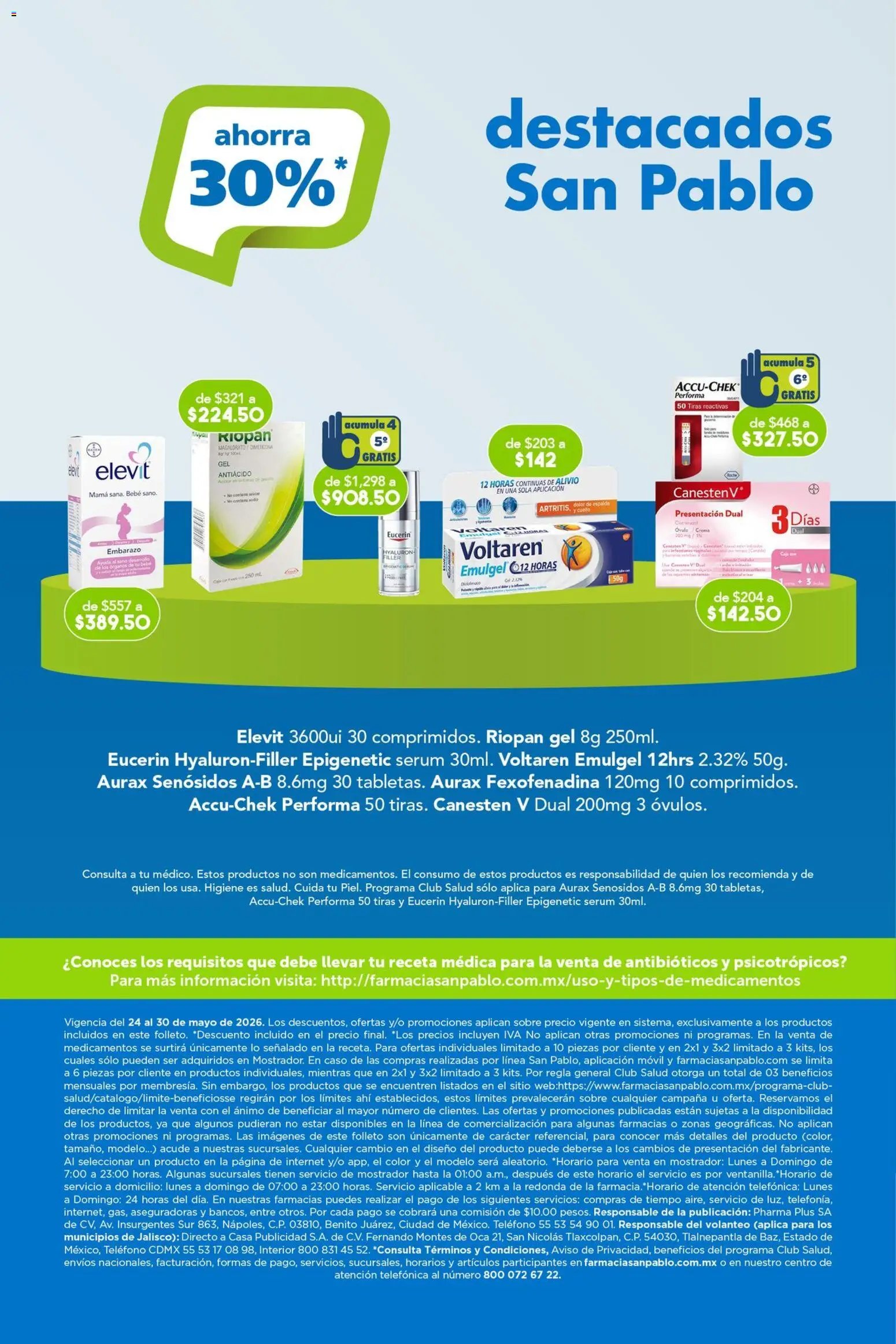 Farmacia San Pablo catálogo