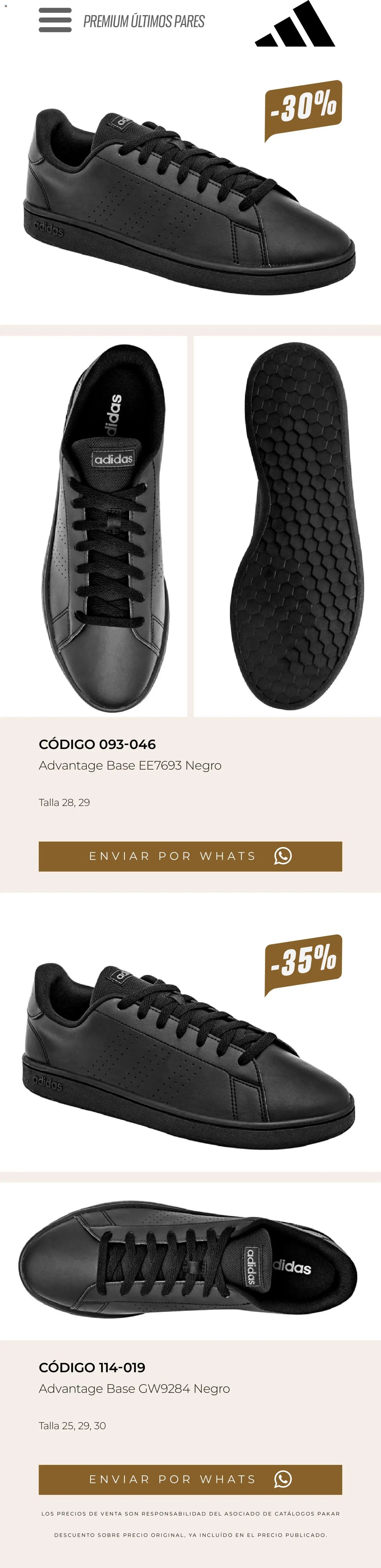 SC Pakar catálogo Últimos pares premium 