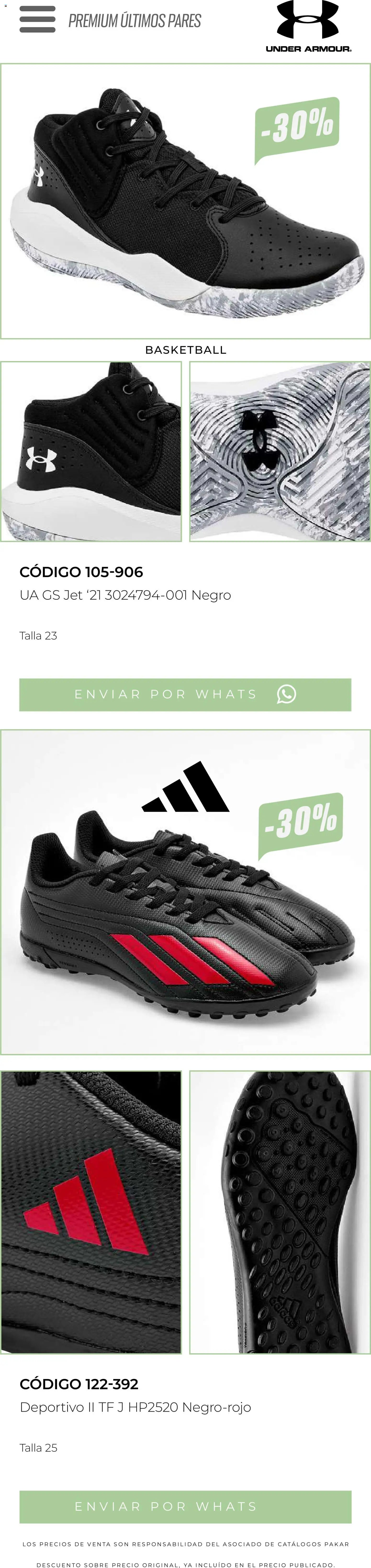 SC Pakar catálogo Últimos pares premium 