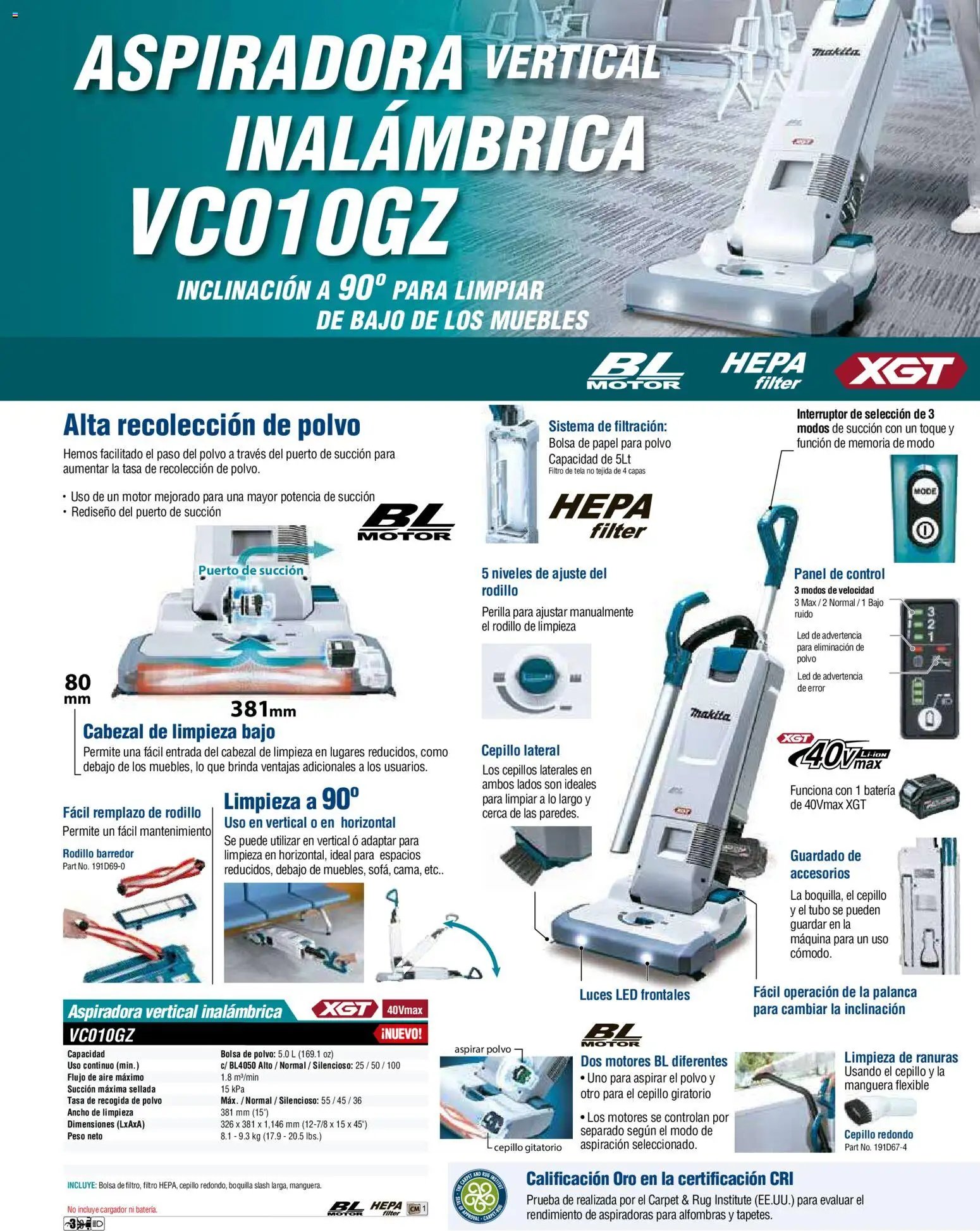 Makita catálogo Aspiradoras