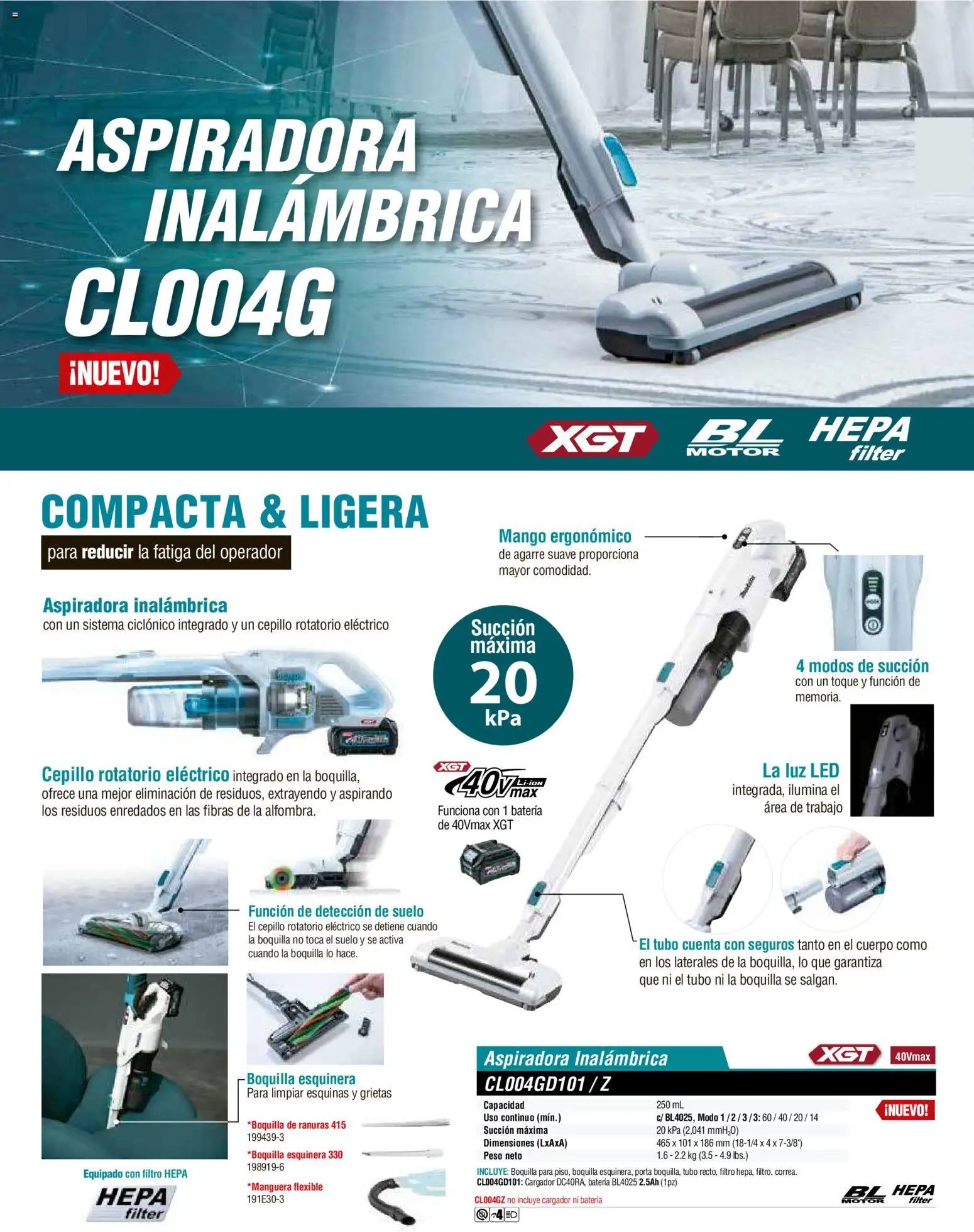 Makita catálogo Aspiradoras