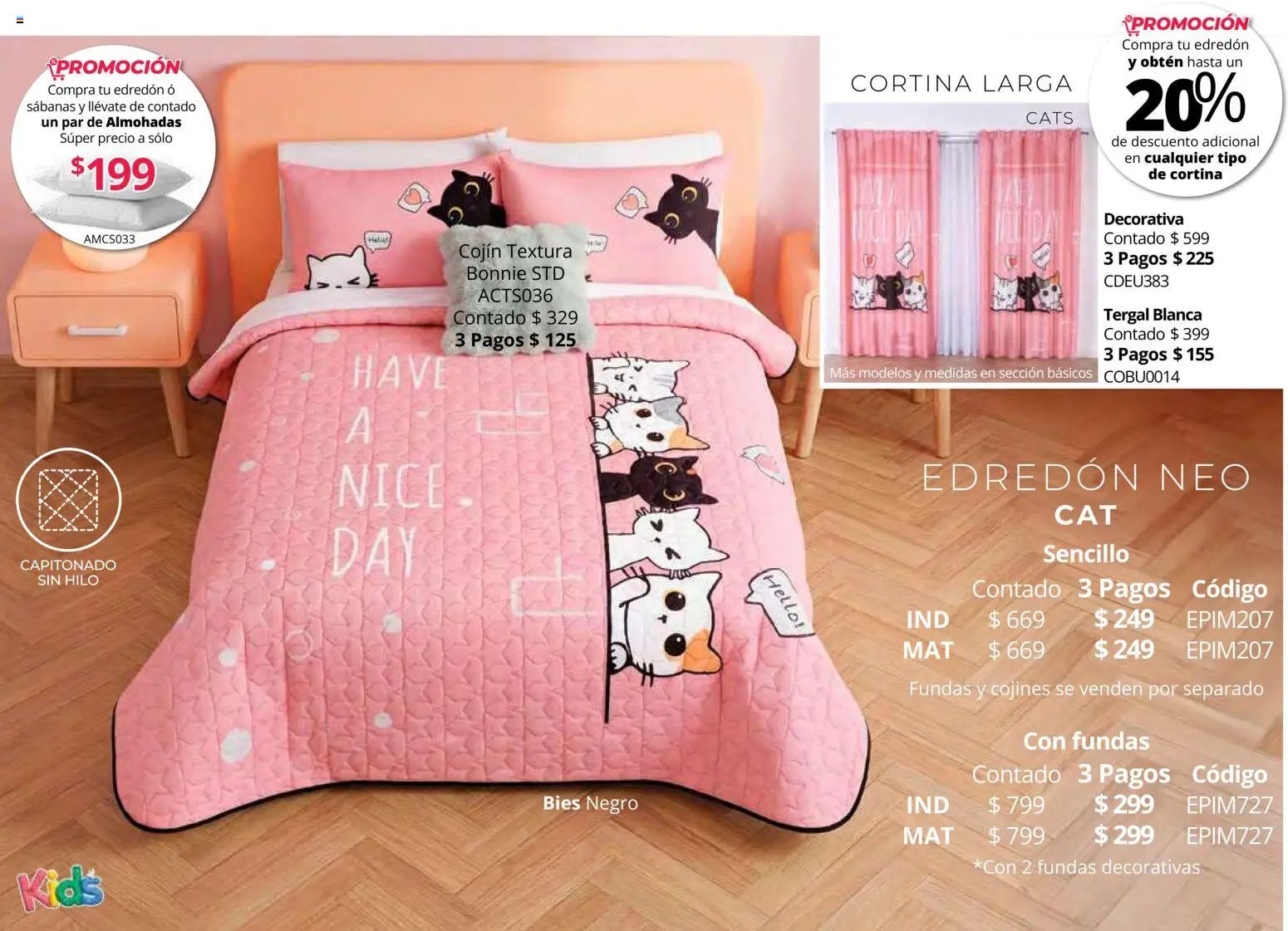 Colchas Concord catálogo Kids