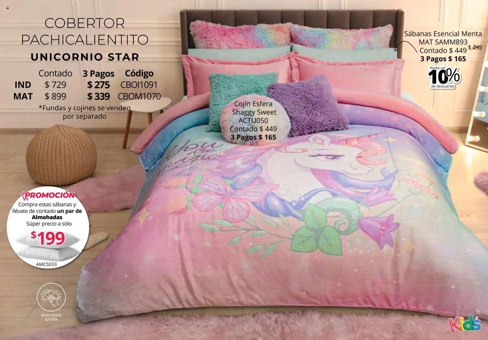 Colchas Concord catálogo Kids