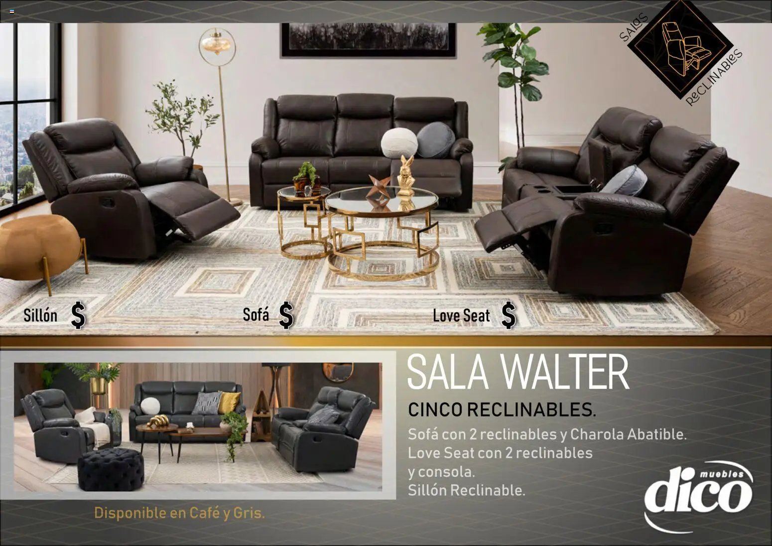 Muebles Dico catálogo Salas reclinables 