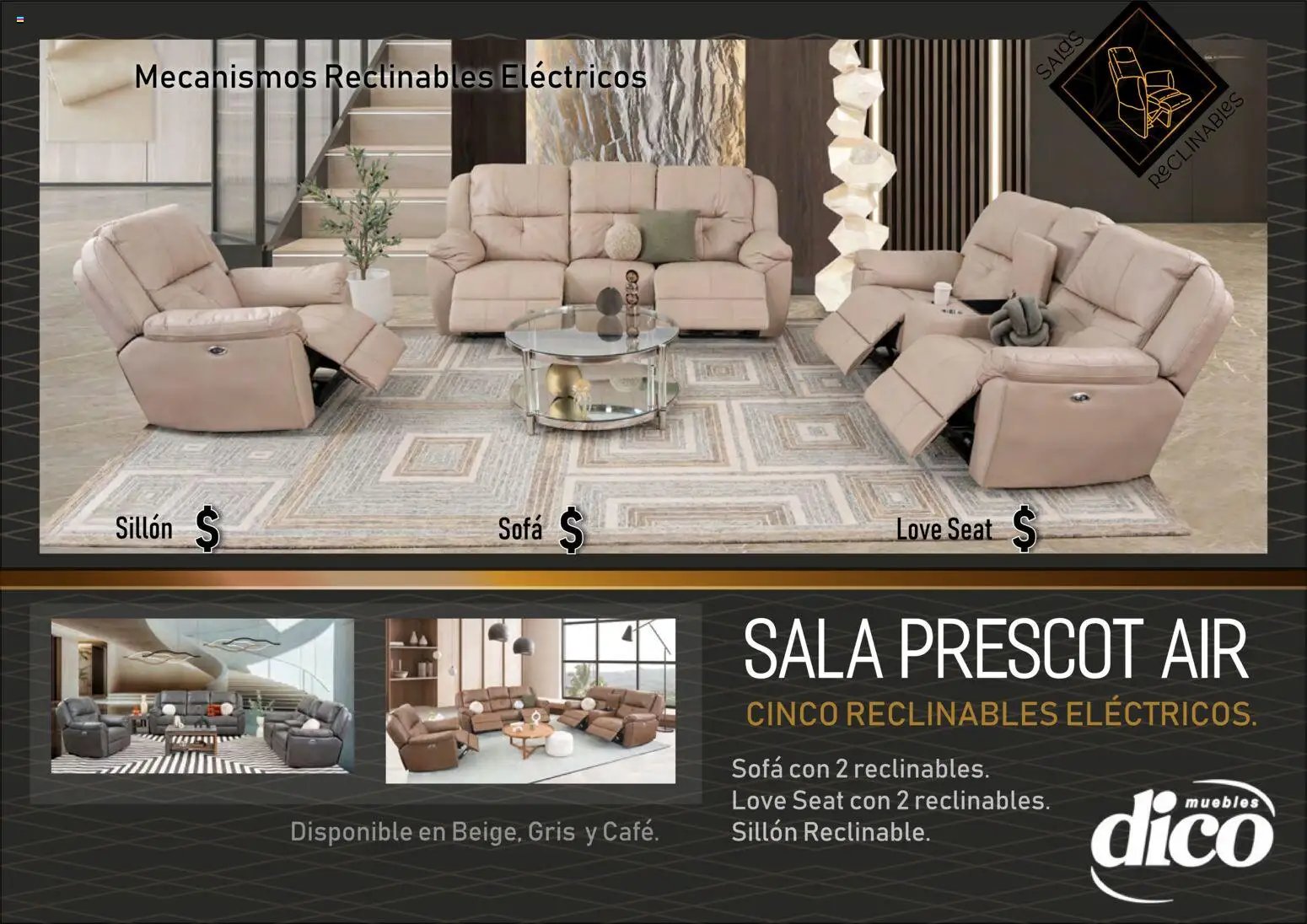 Muebles Dico catálogo Salas reclinables 