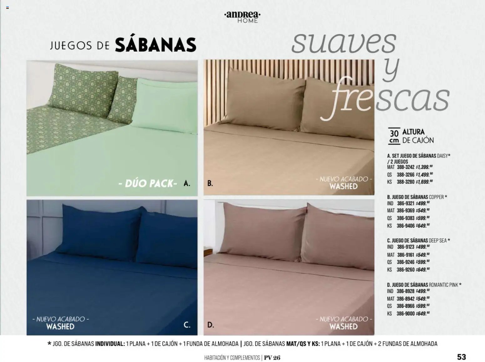 Andrea catálogo Home