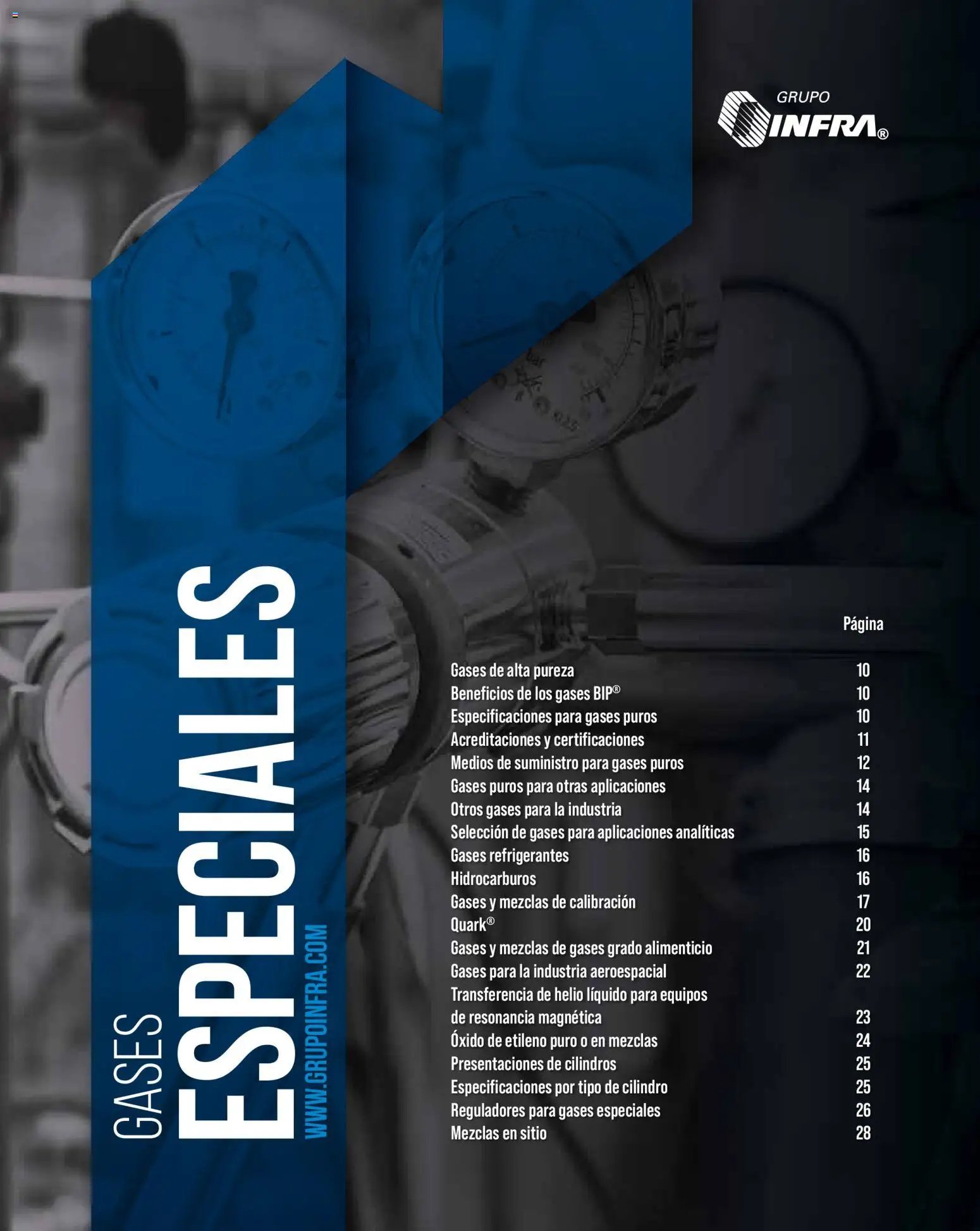 Infra catálogo Gases especiales
