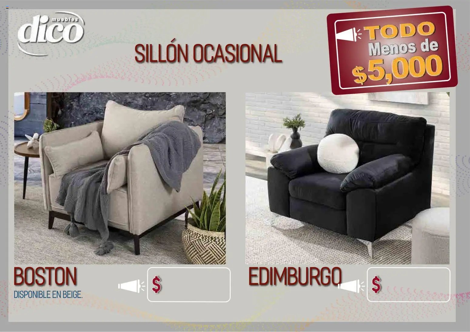Muebles Dico catálogo Todo menos de 5000 Pacifico