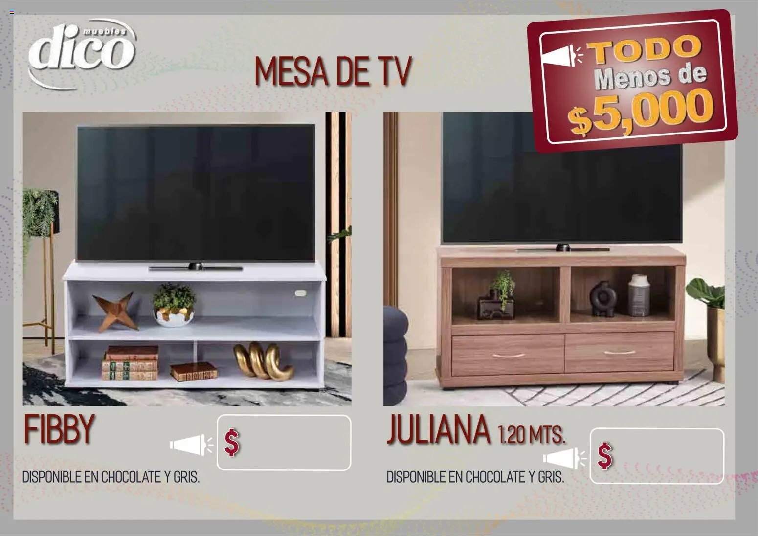 Muebles Dico catálogo Todo menos de 5000 Pacifico