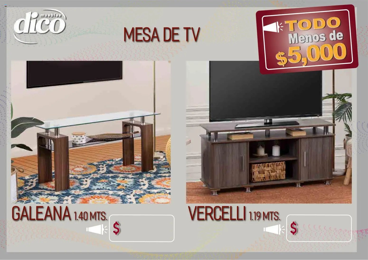 Muebles Dico catálogo Todo menos de 5000 Pacifico