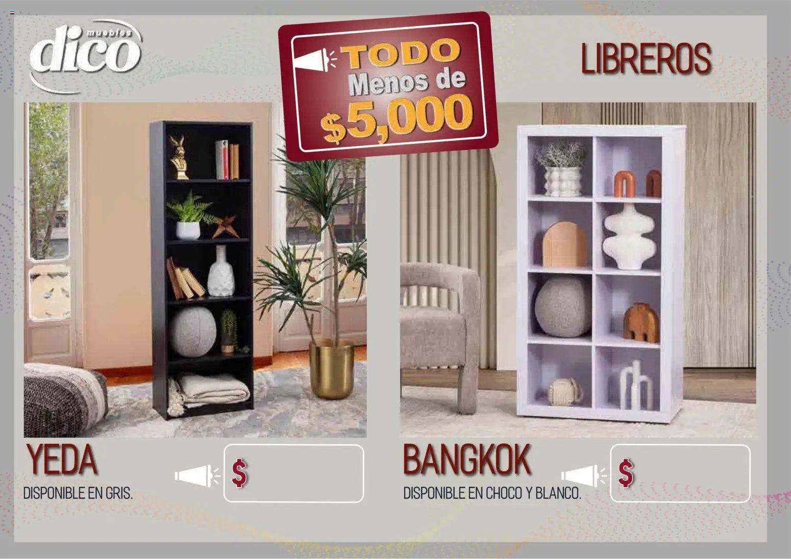 Muebles Dico catálogo Todo menos de 5000 Pacifico