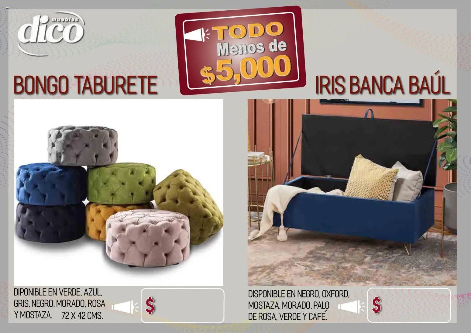 Muebles Dico catálogo Todo menos de 5000 Pacifico
