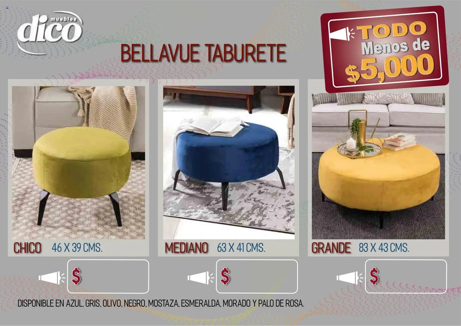 Muebles Dico catálogo Todo menos de 5000 Pacifico