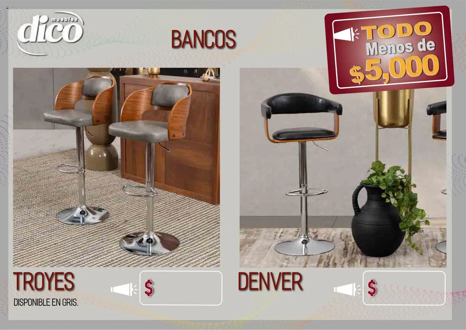 Muebles Dico catálogo Todo menos de 5000 Pacifico