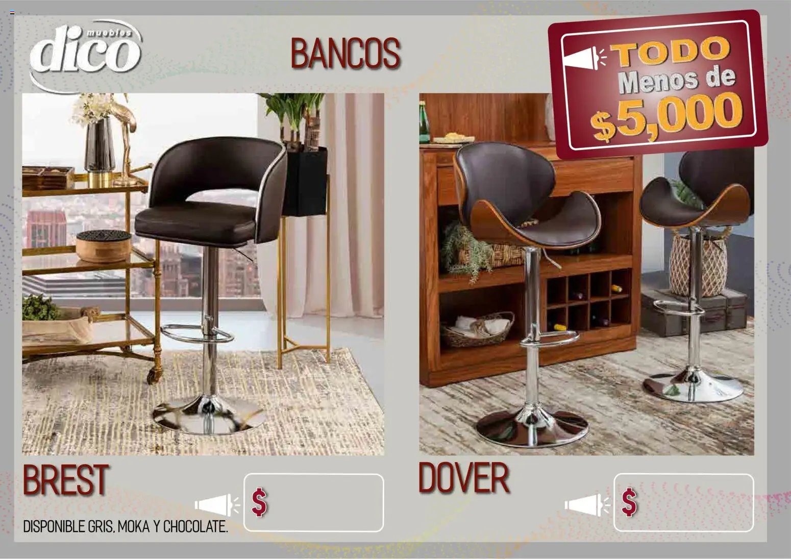 Muebles Dico catálogo Todo menos de 5000 Pacifico