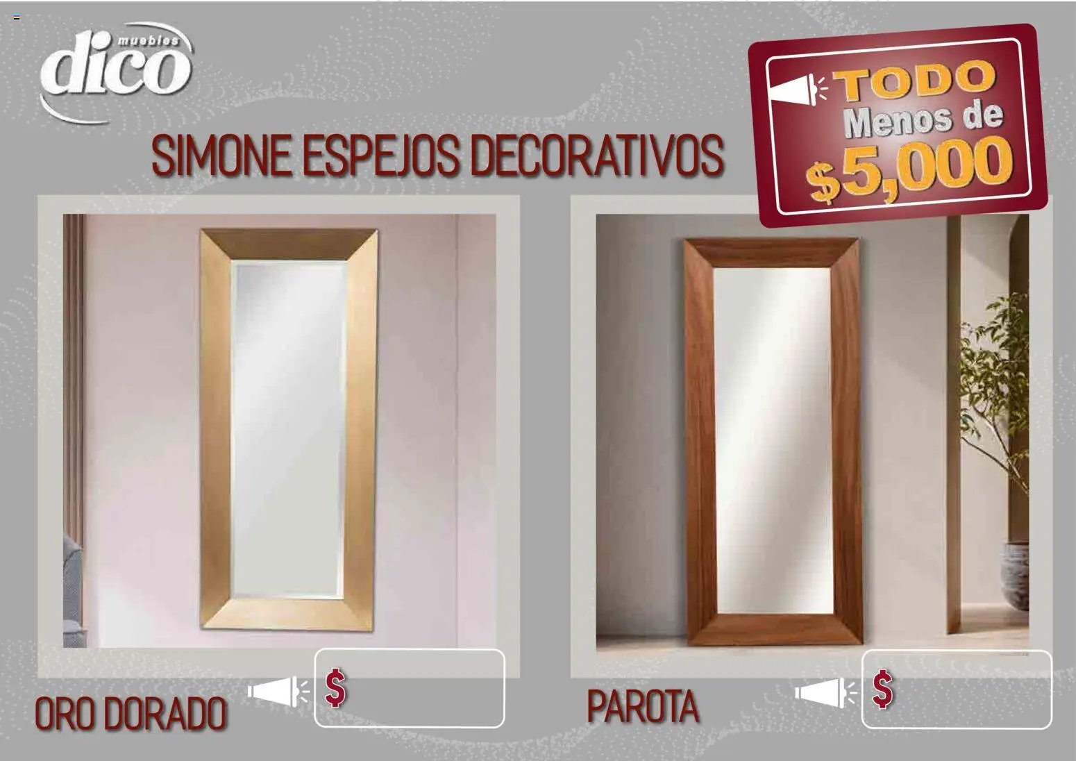 Muebles Dico catálogo Todo menos de 5000 Pacifico