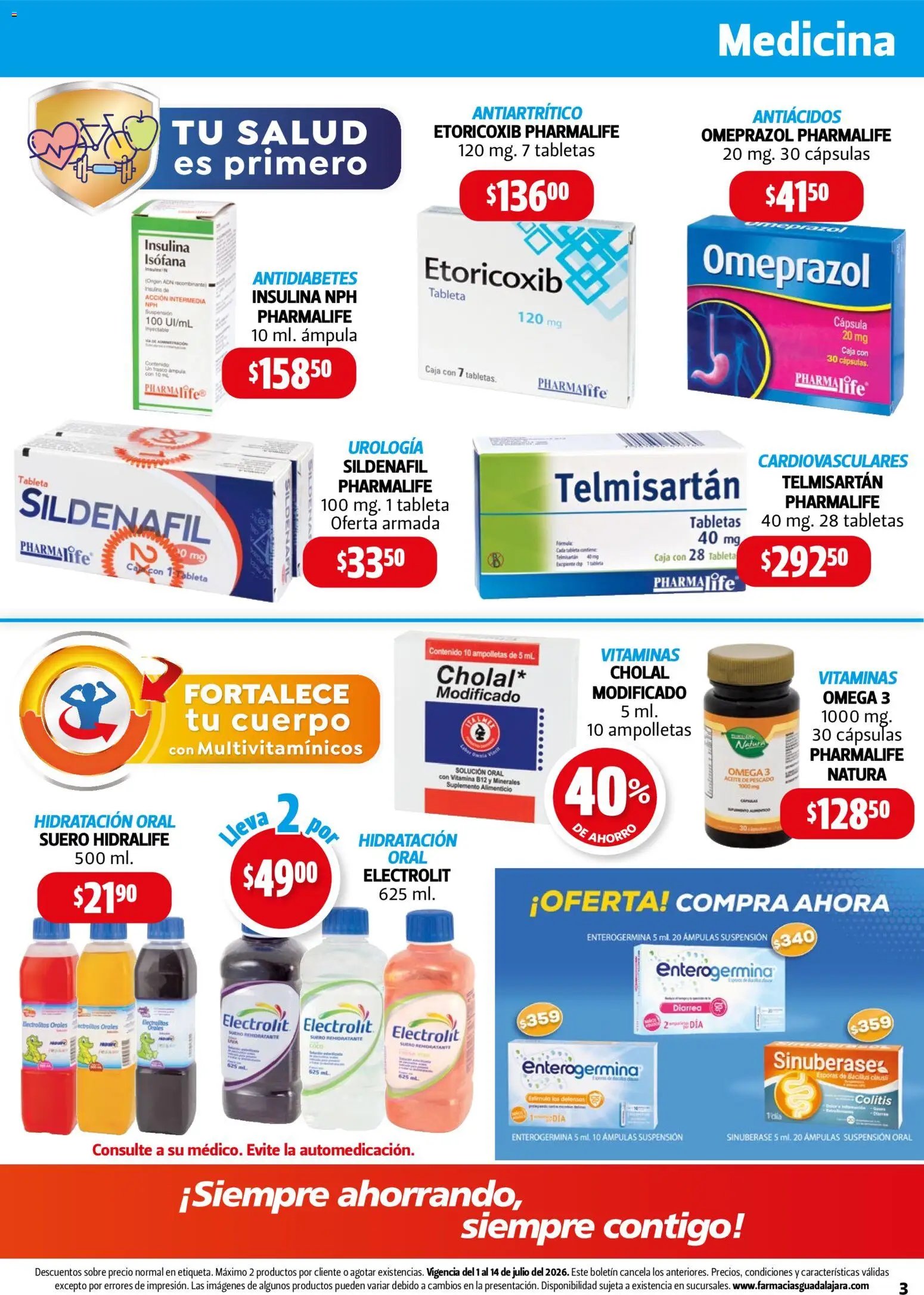 Farmacia Guadalajara catálogo