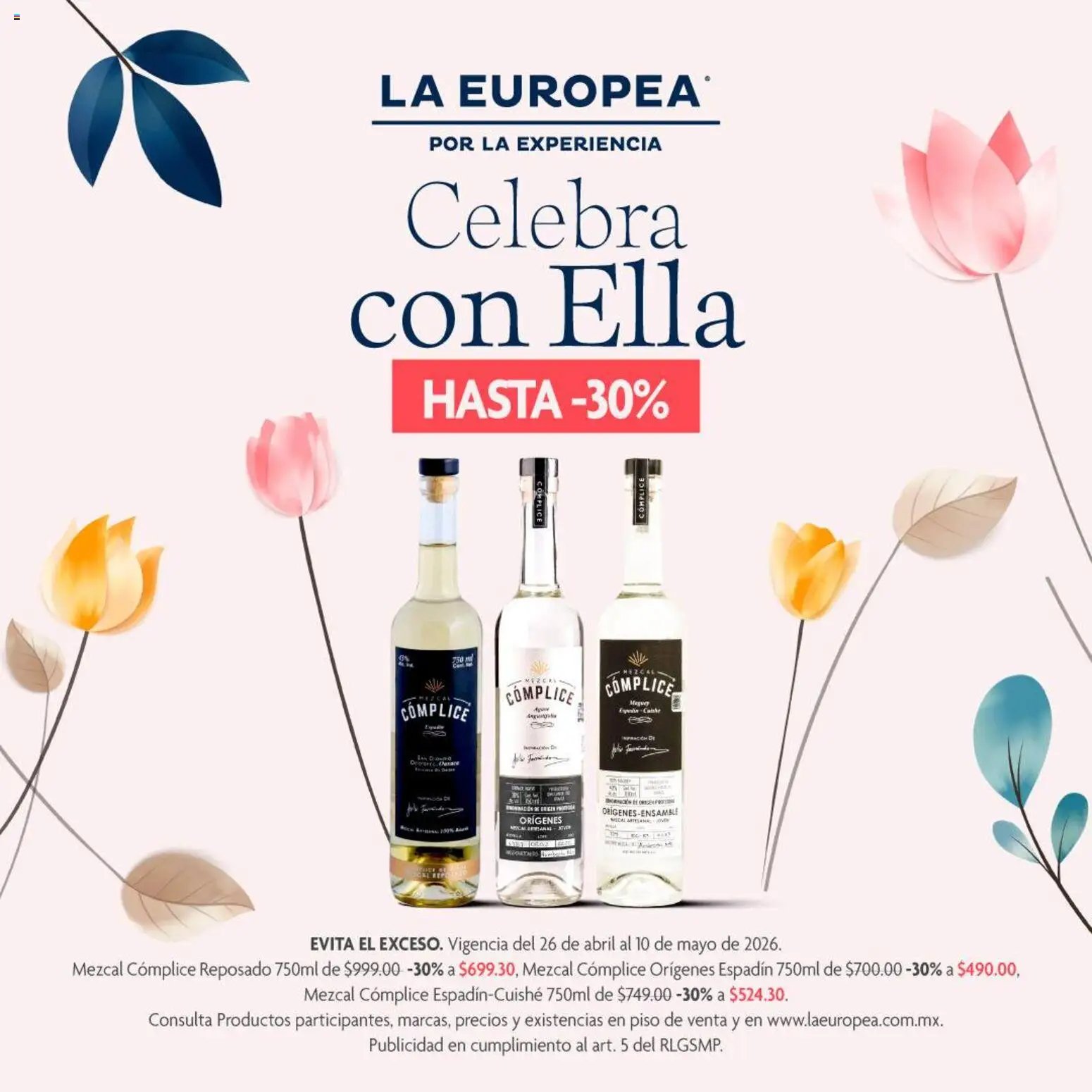 La Europea catálogo Celebra con ella