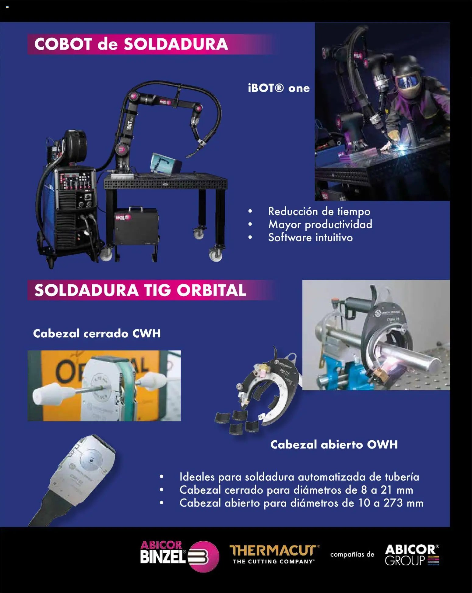 Infra catálogo Industrial welders