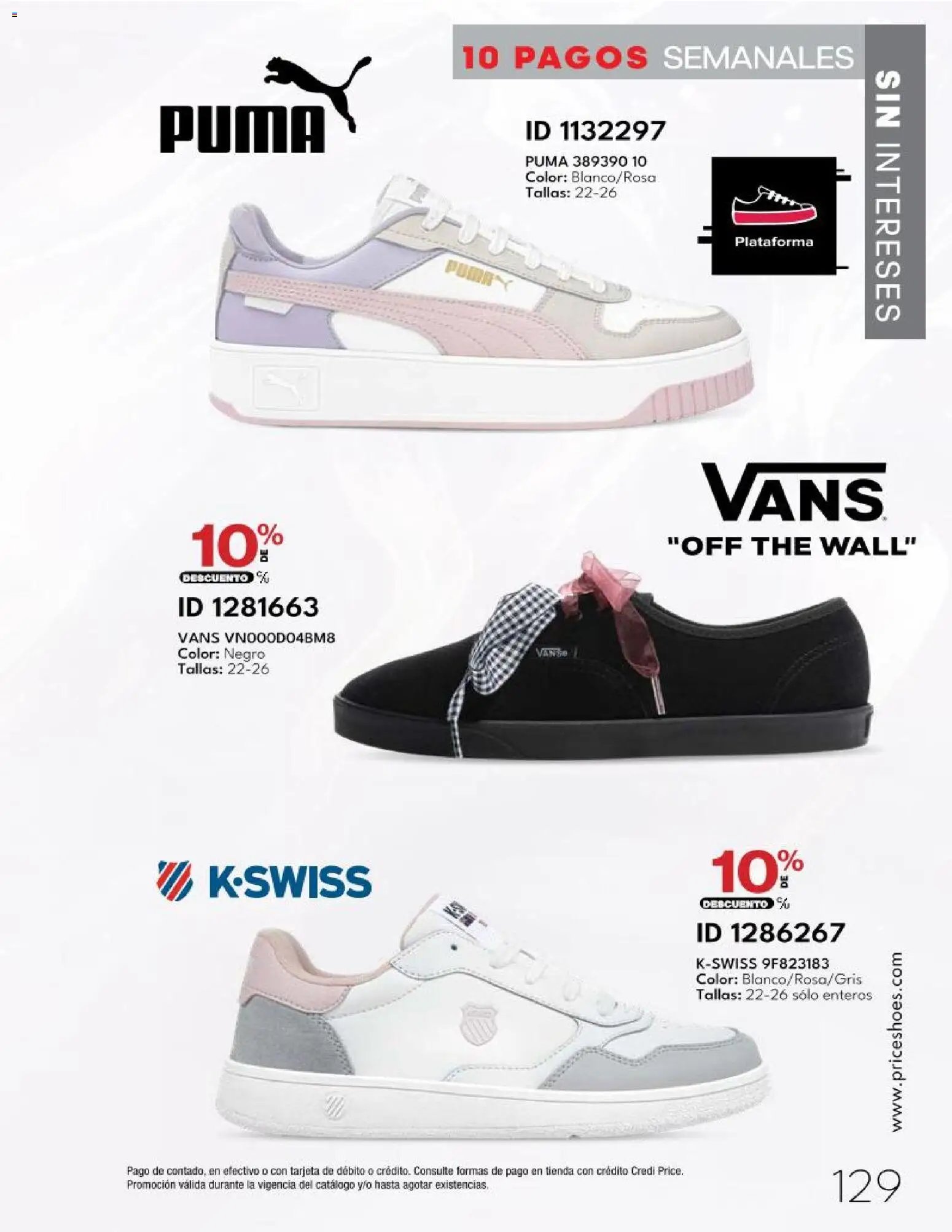 Price Shoes catálogo 10 Pagos Sin Intereses
