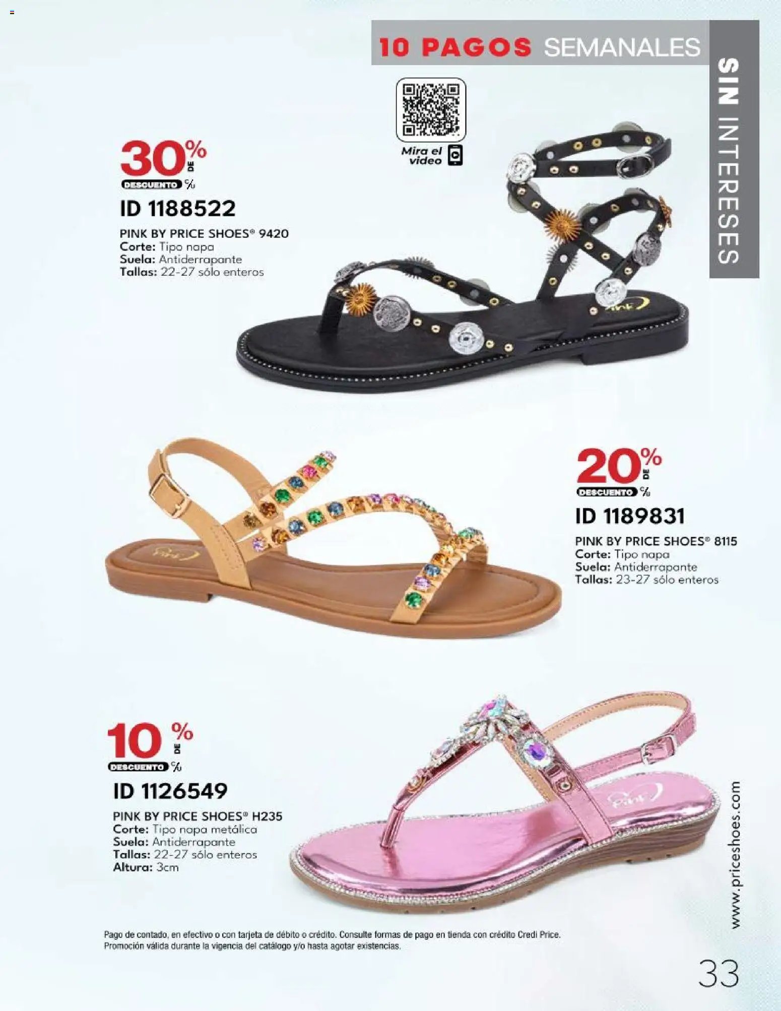 Price Shoes catálogo 10 Pagos Sin Intereses