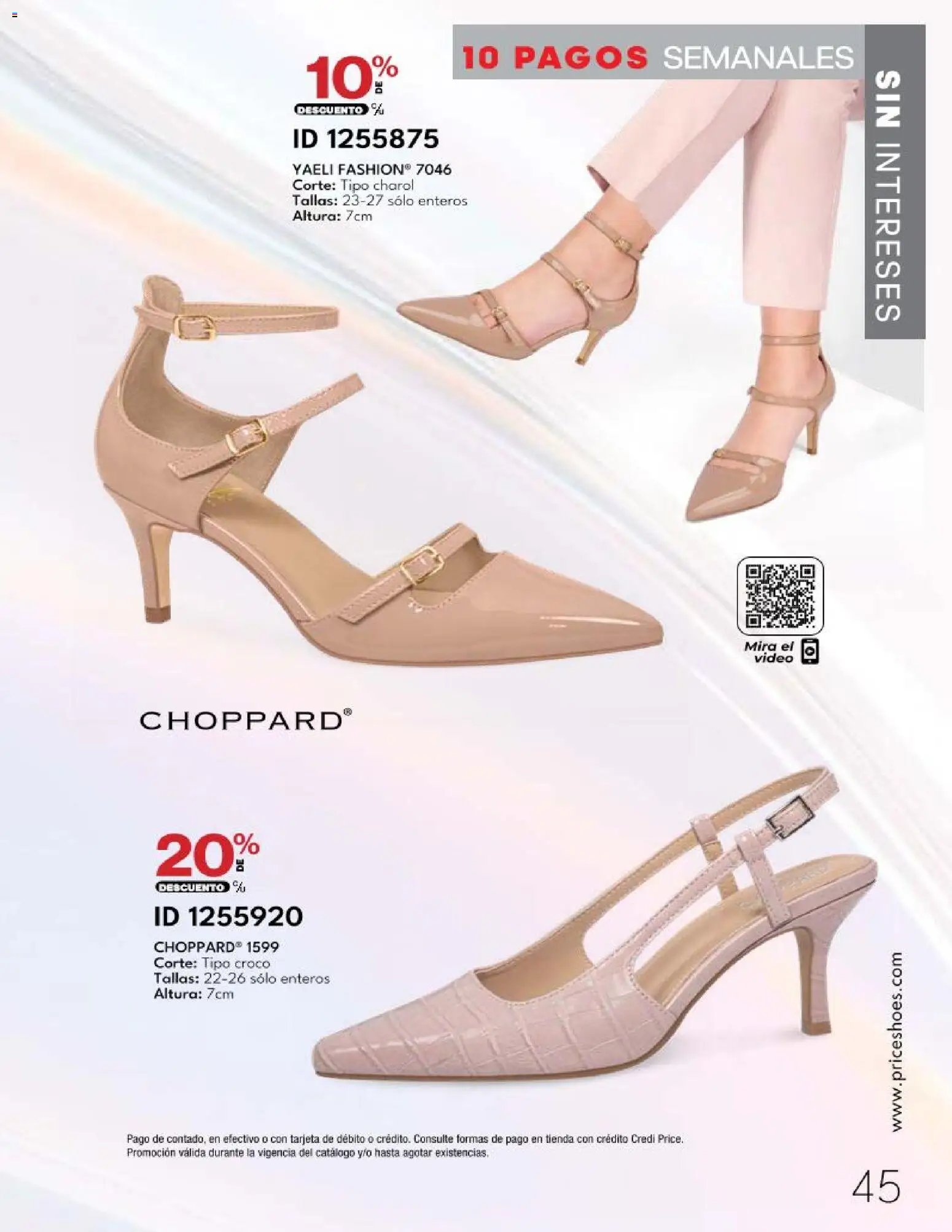 Price Shoes catálogo 10 Pagos Sin Intereses